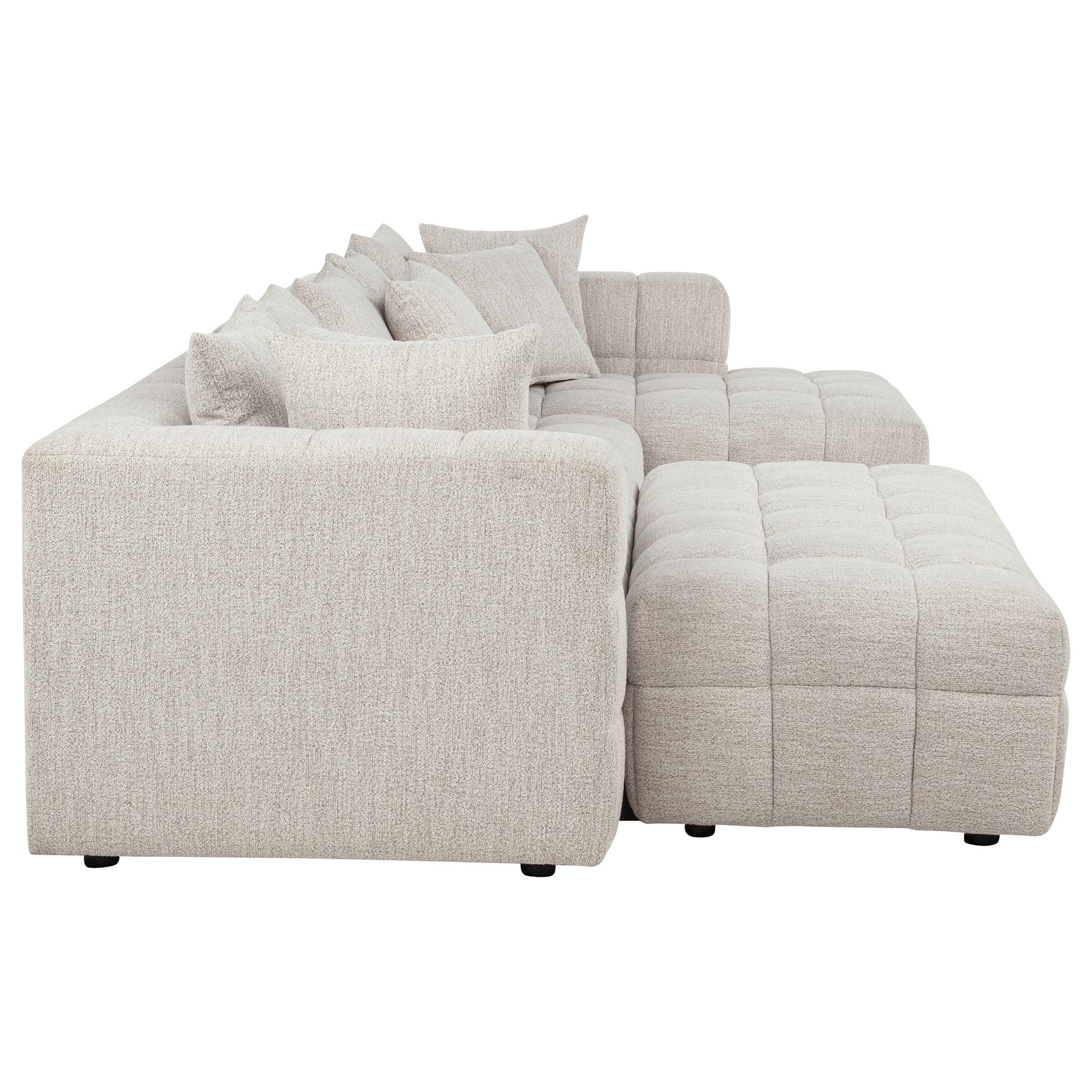 Amara Ivory 4-Piece Upholstered Sectional Sofa - Ornate Home