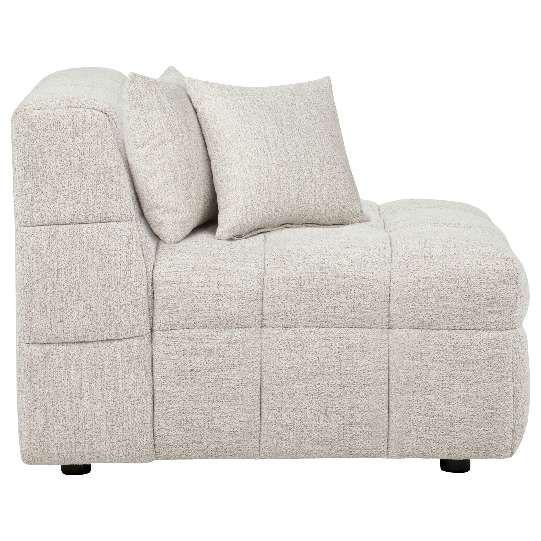 Amara Ivory Upholstered Armless Chair - Ornate Home