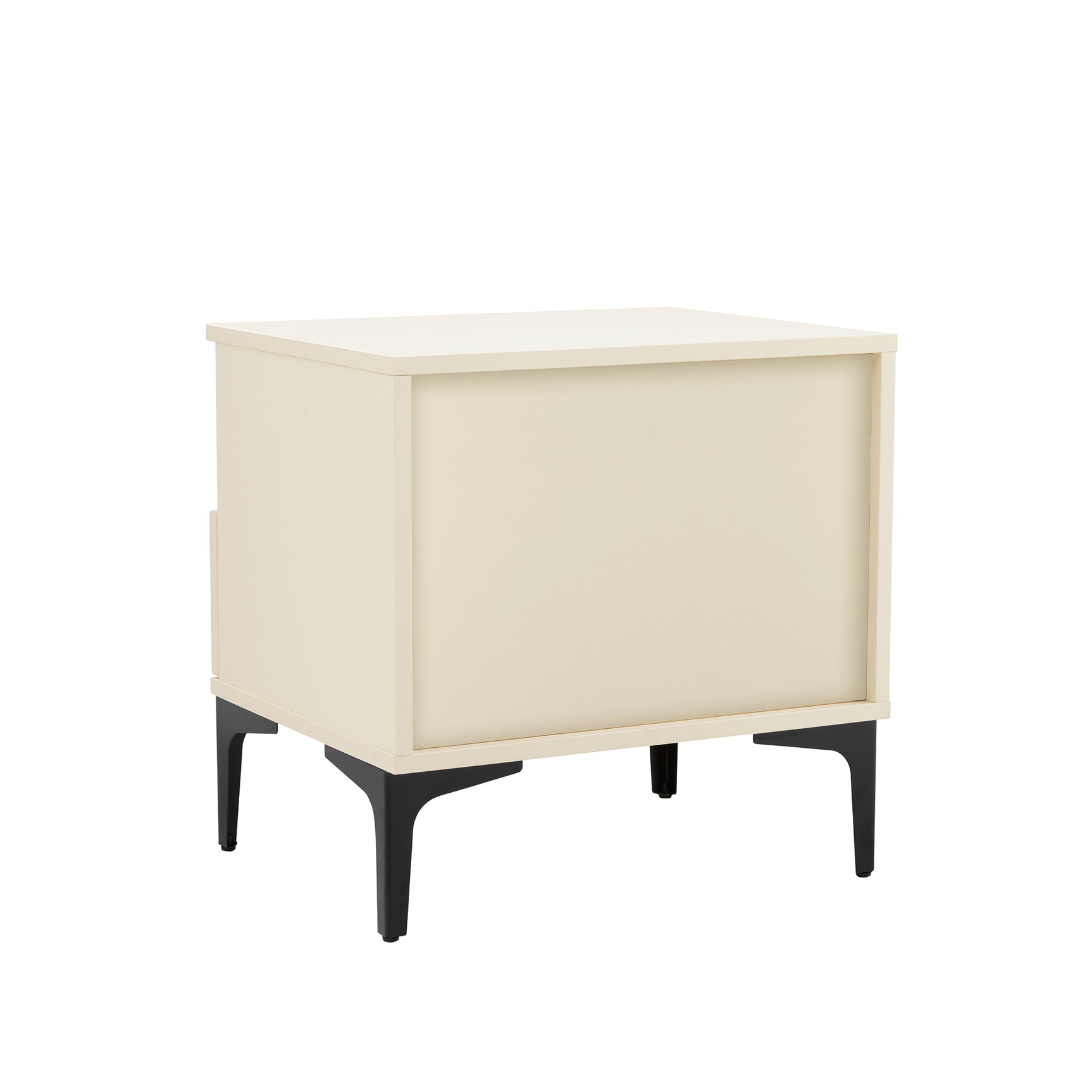 Amara Nightstand in Cream and Natural Oak (set of 2) - Ornate Home