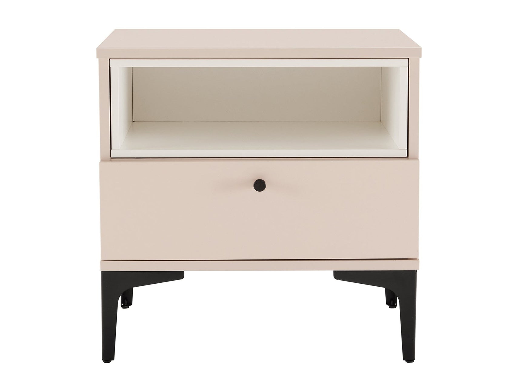 Amara Nightstand in Pale Rose and White - Ornate Home