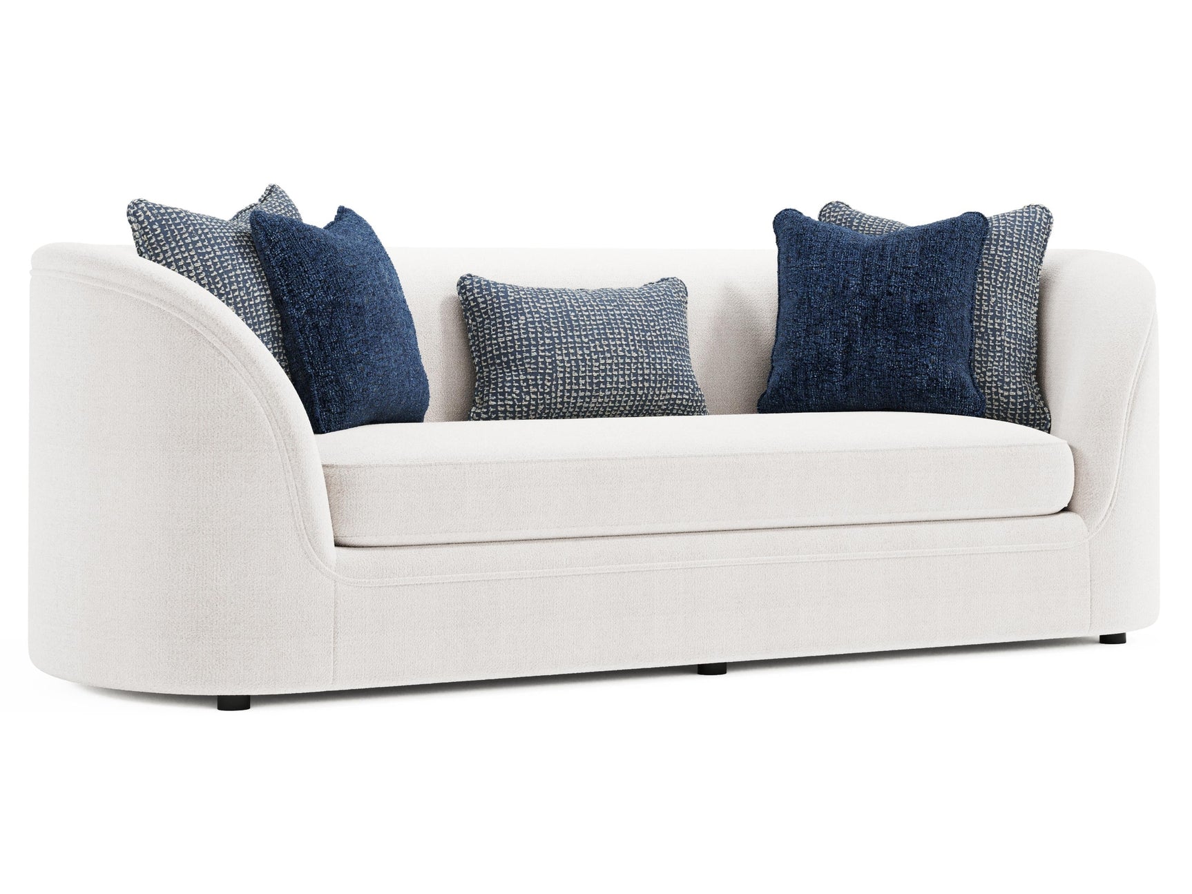 Amara White/Cream Fabric Sofa - Ornate Home