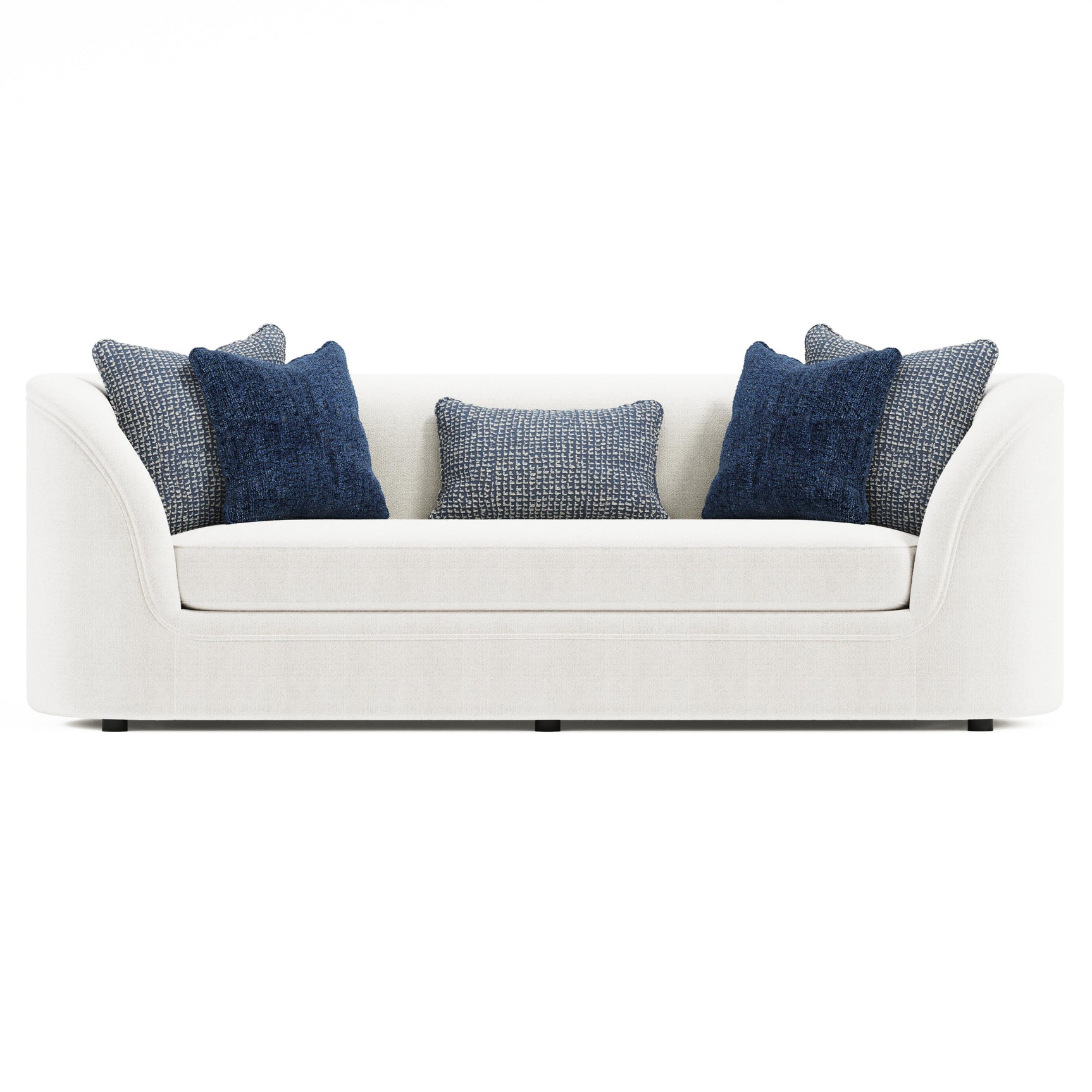 Amara White/Cream Fabric Sofa - Ornate Home