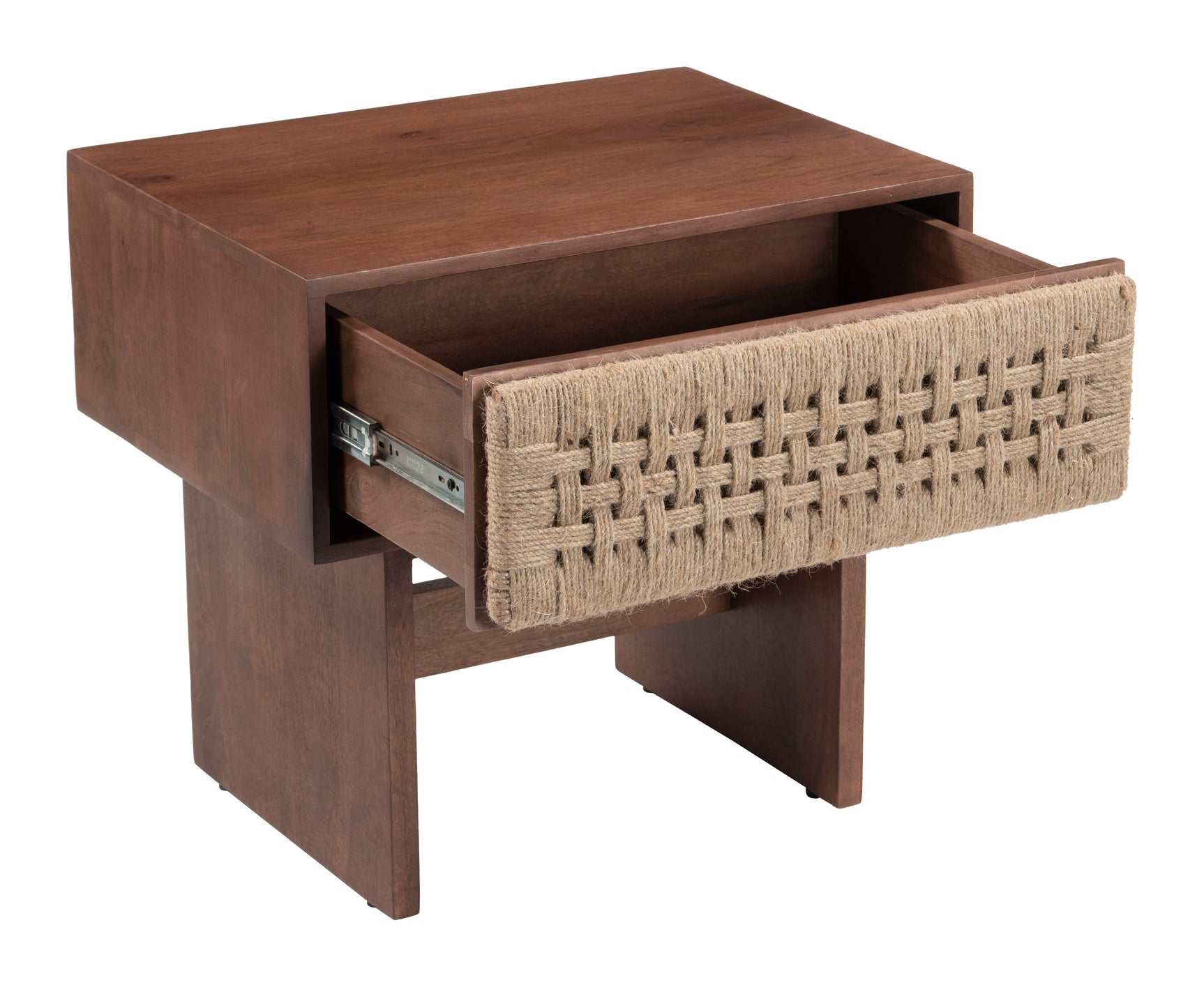 Amaria Natural & Walnut Nightstand - Ornate Home