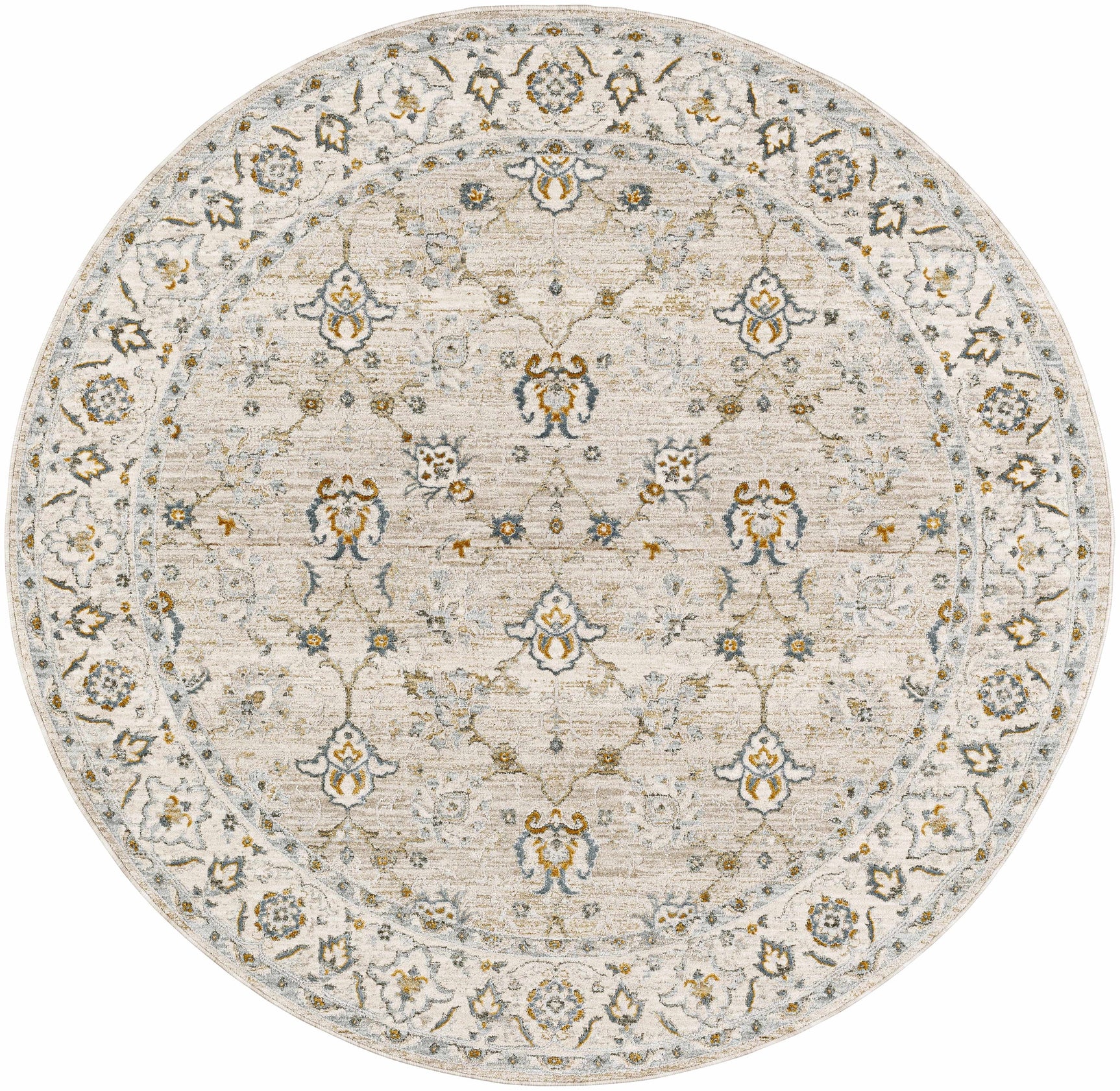 Amaru Cream & Sage Textured Rug with Fringes - Ornate Home