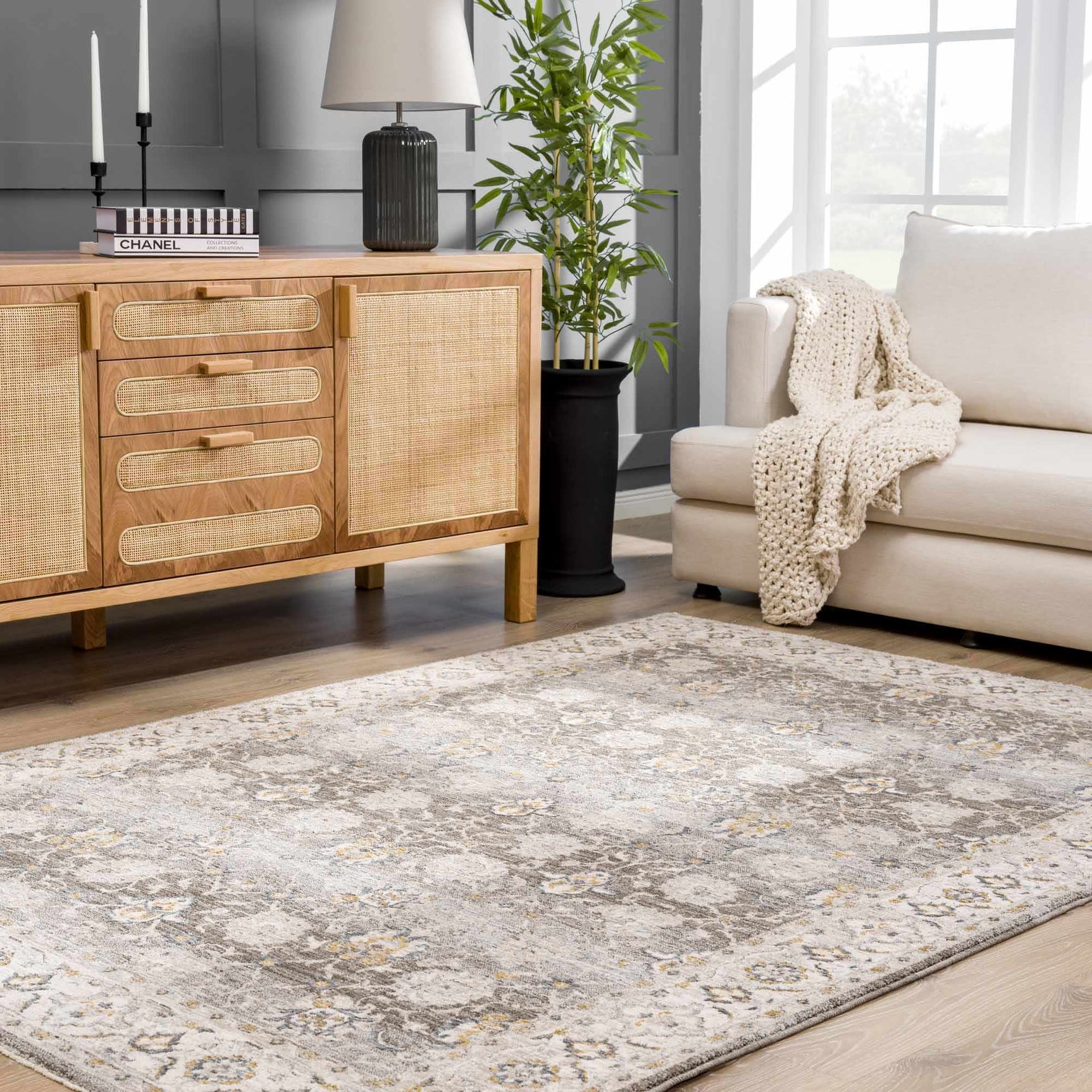 Amaru Green Textured Rug with Fringes - Ornate Home