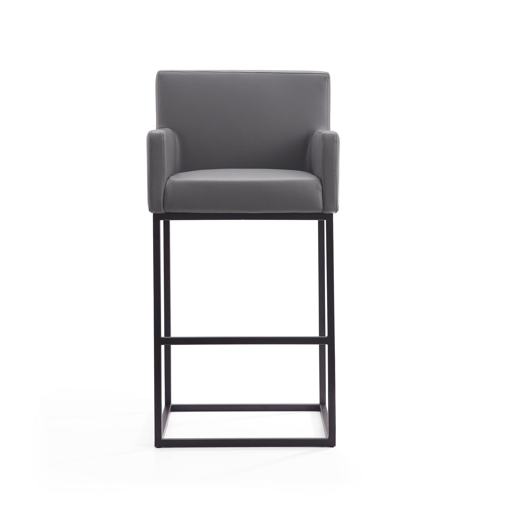 Ambassador Barstool in Grey and Black (set of 3) - Ornate Home