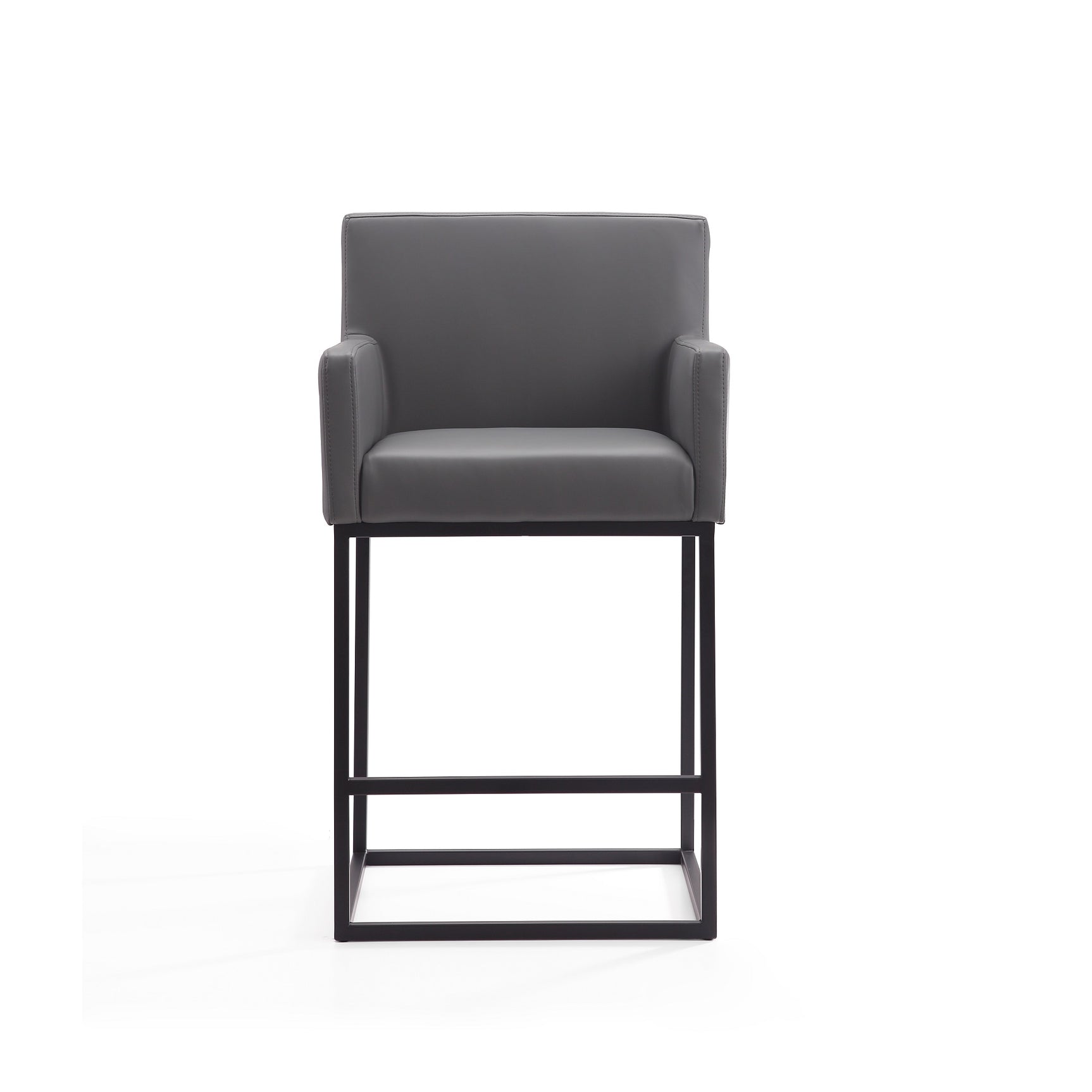 Ambassador Counter Stool in Grey and Black (set of 2) - Ornate Home