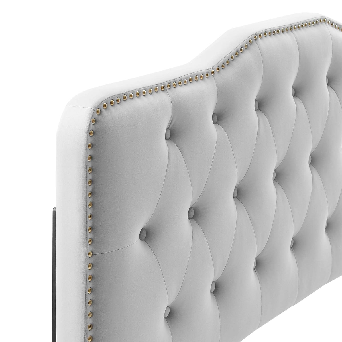 Amber Light Gray Tufted Performance Velvet King Platform Bed - Ornate Home
