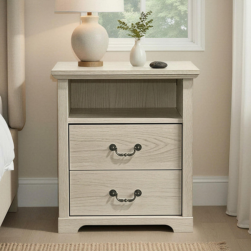 Amble Distressed Oak Nightstand - Ornate Home