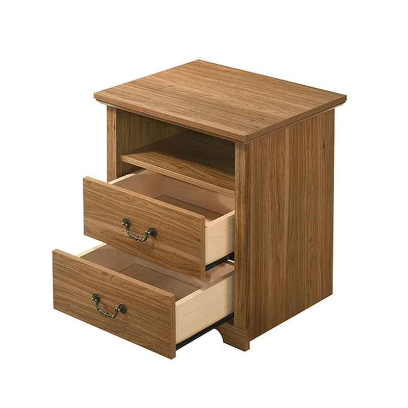 Amble Walnut Nightstand - Ornate Home