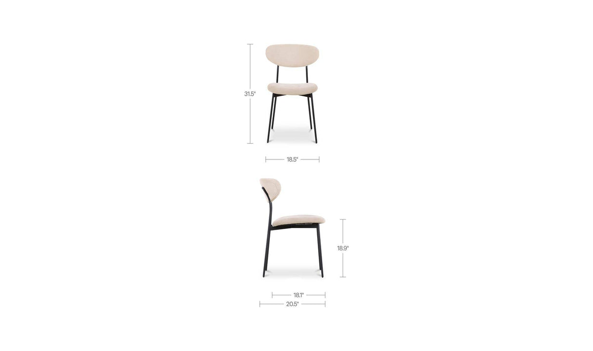 Ambrose Cool Beige Dining Chair (Set of 2) - Ornate Home