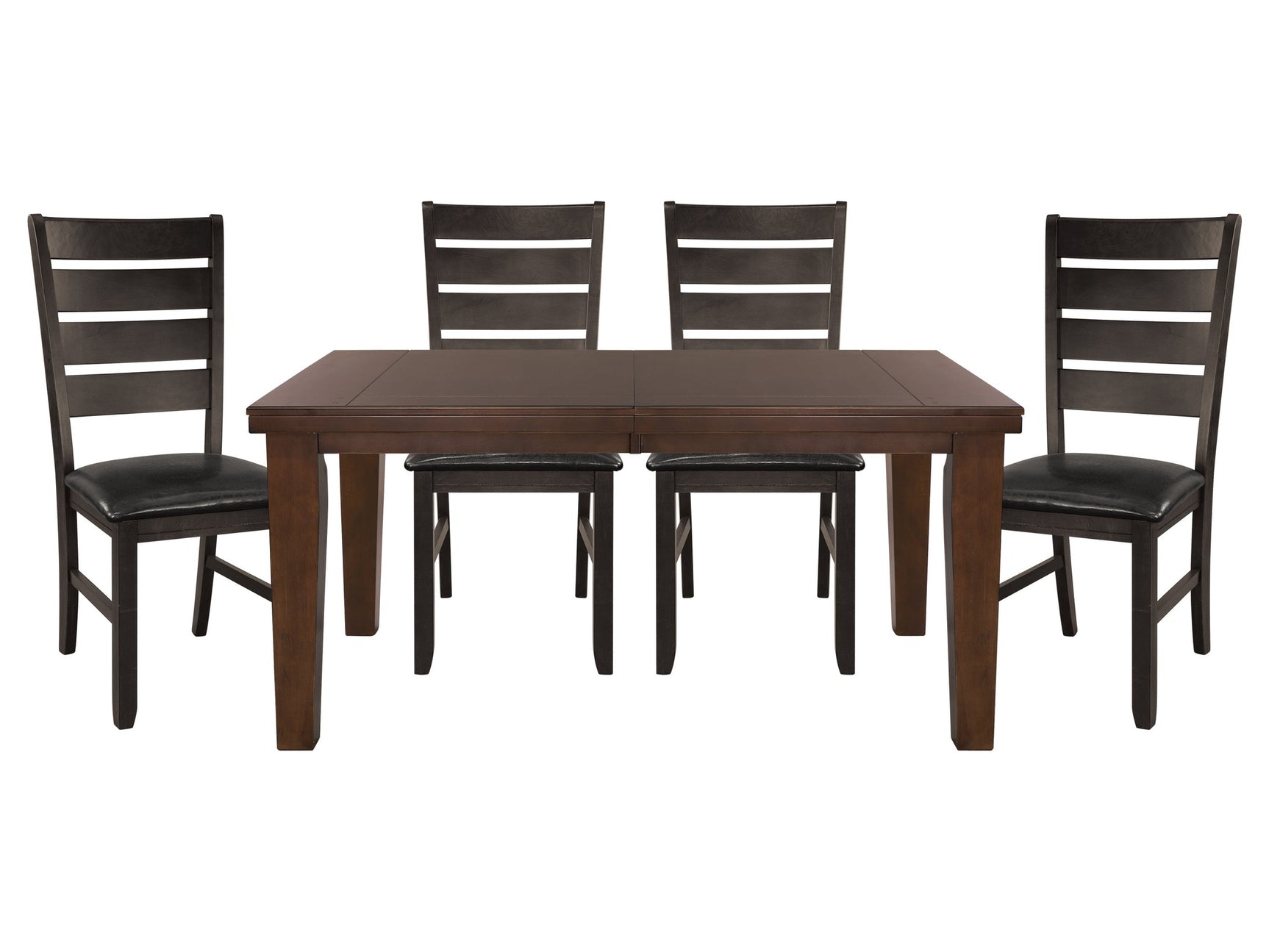 Ameillia Dark Oak / Black 5-piece Dinig Table Set - Ornate Home