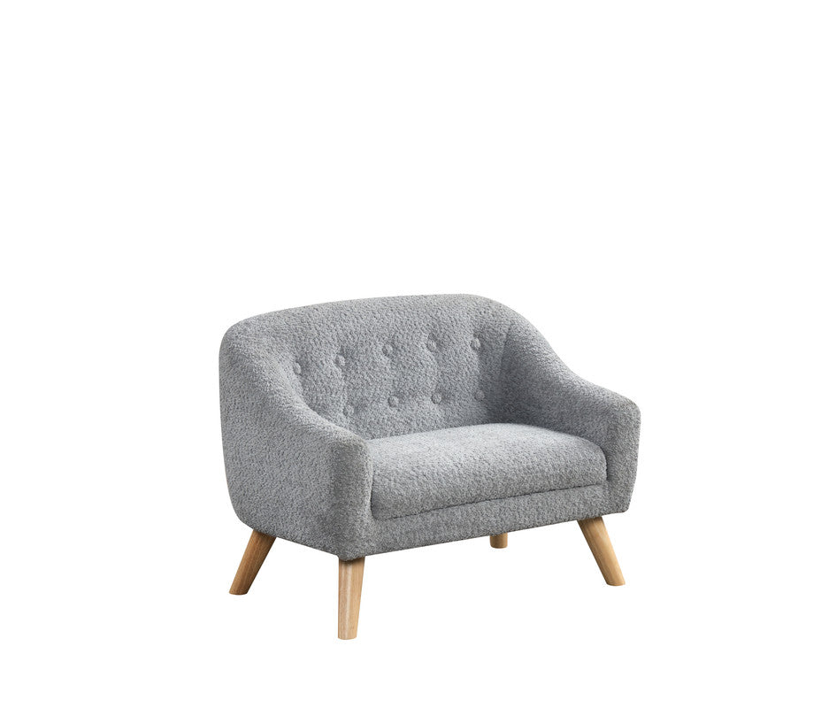 Amelia Gray 28"W Chenille Kids Sofa - Ornate Home