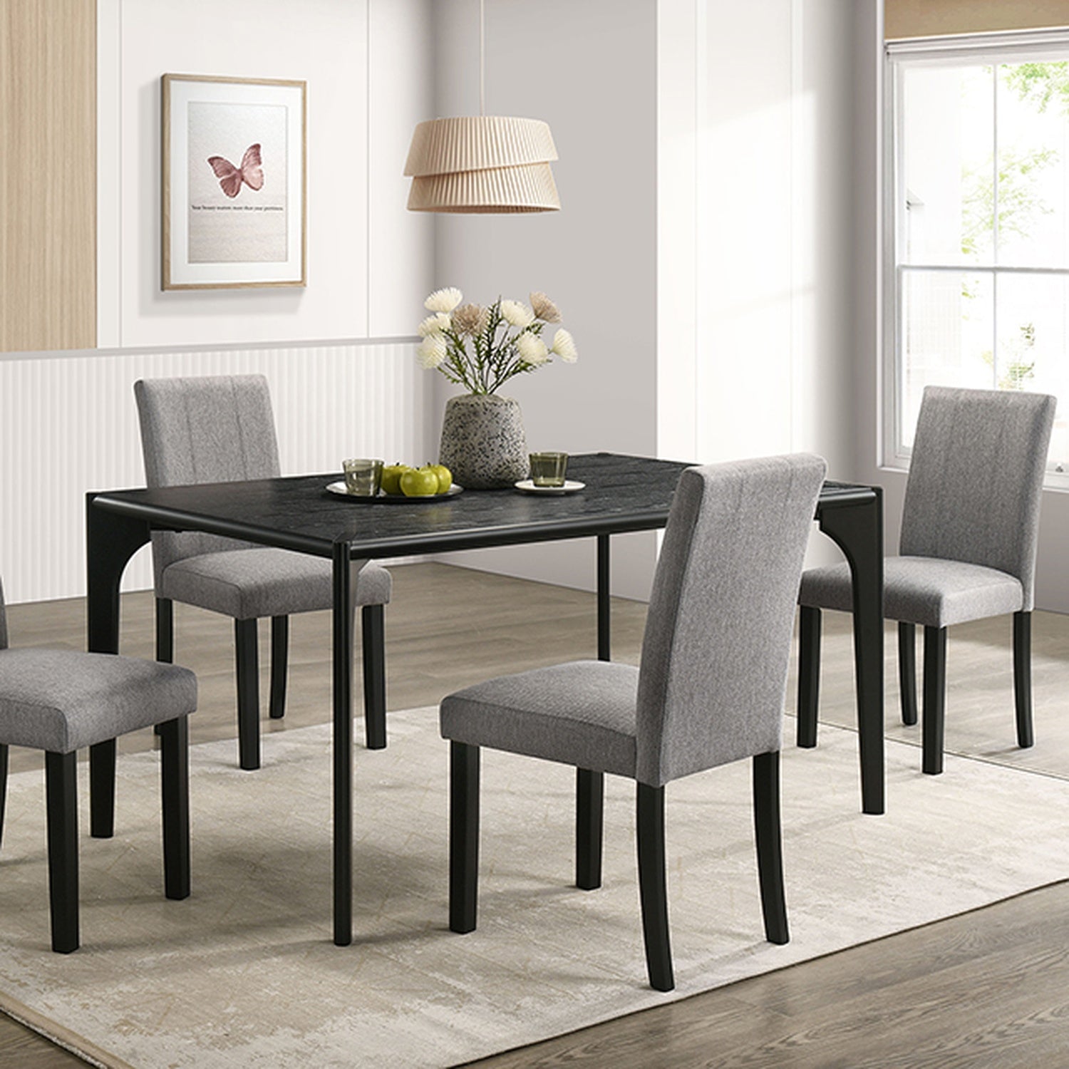 Amelio Black Dining Table - Ornate Home