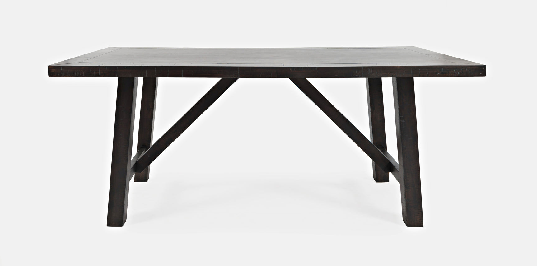 American Rustics Brown Trestle Dining Table - Ornate Home
