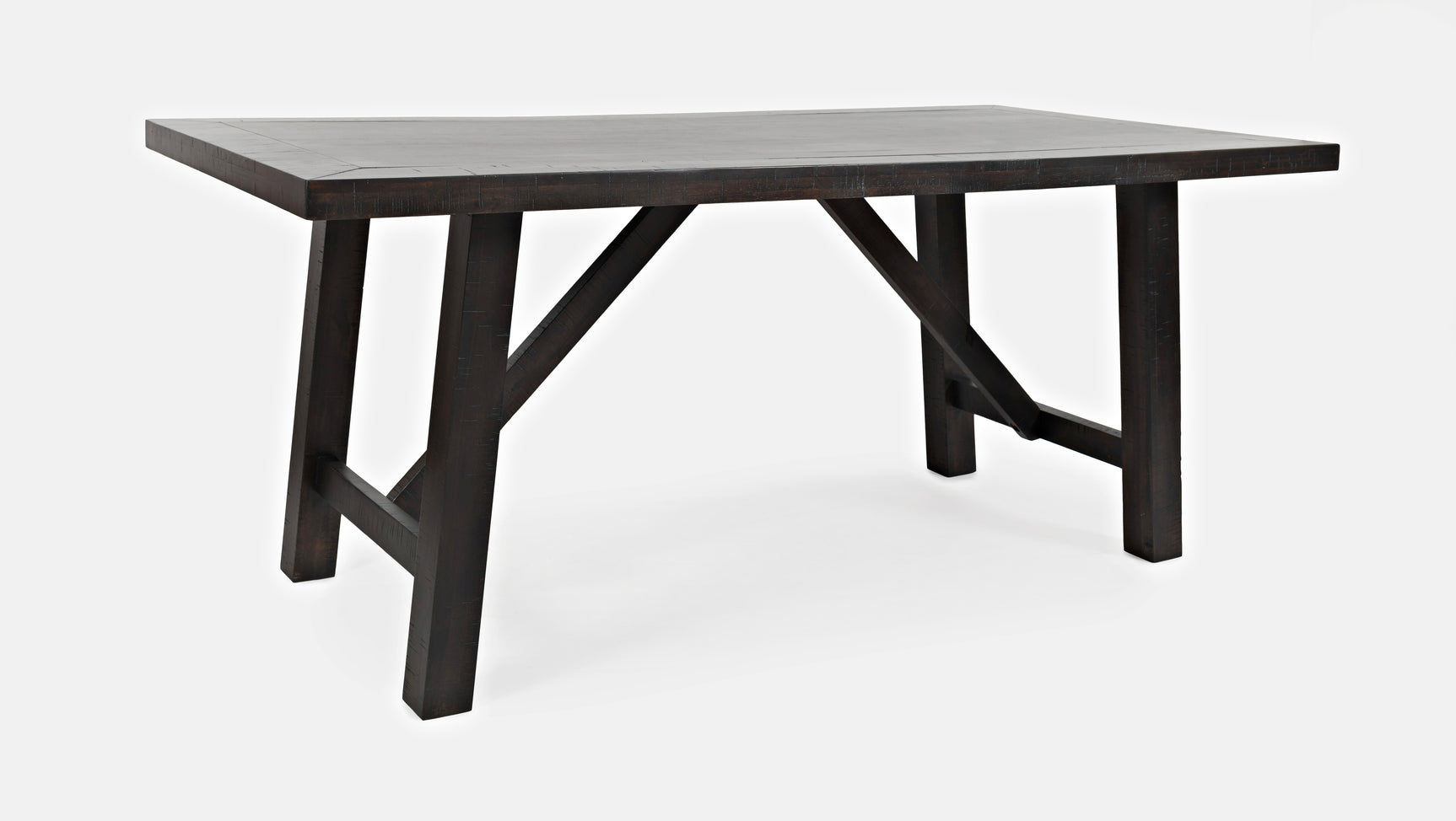 American Rustics Brown Trestle Dining Table - Ornate Home