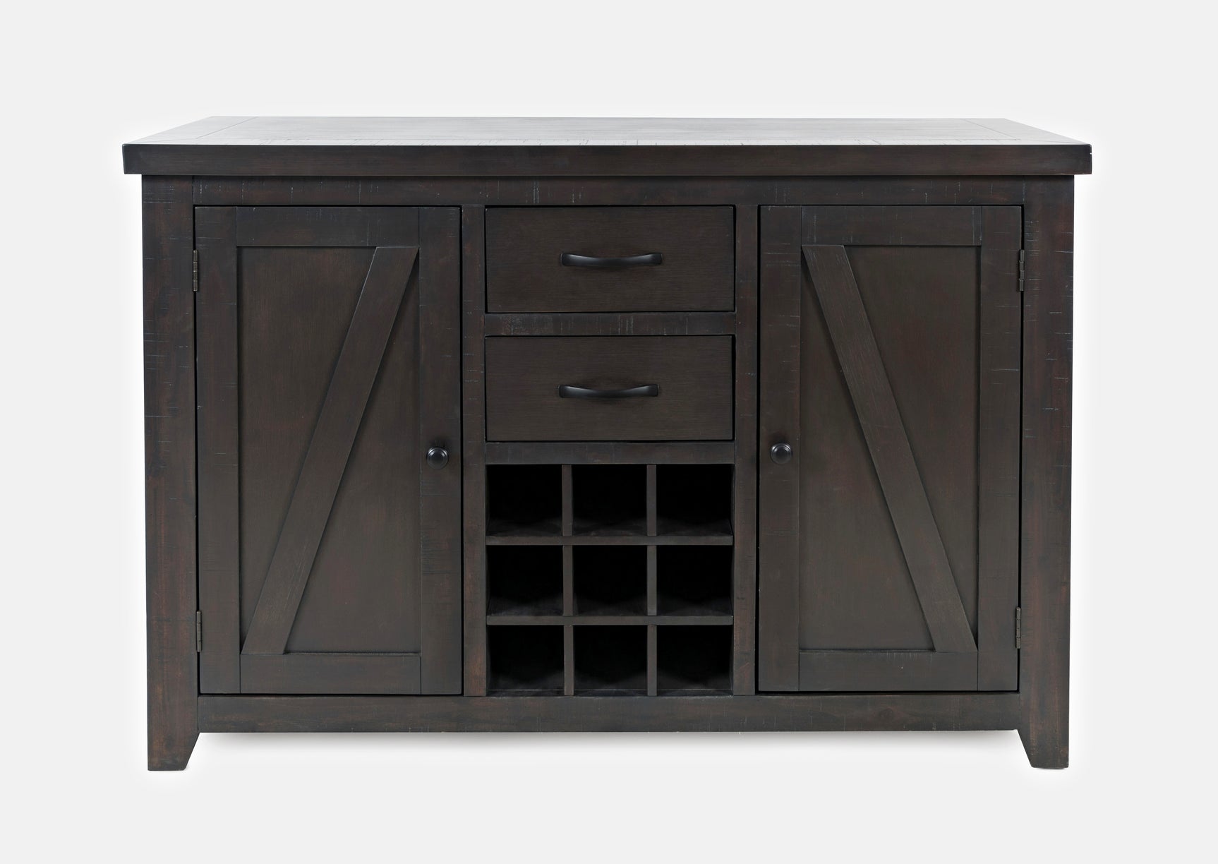 American Rustics Dark Brown Server - Ornate Home
