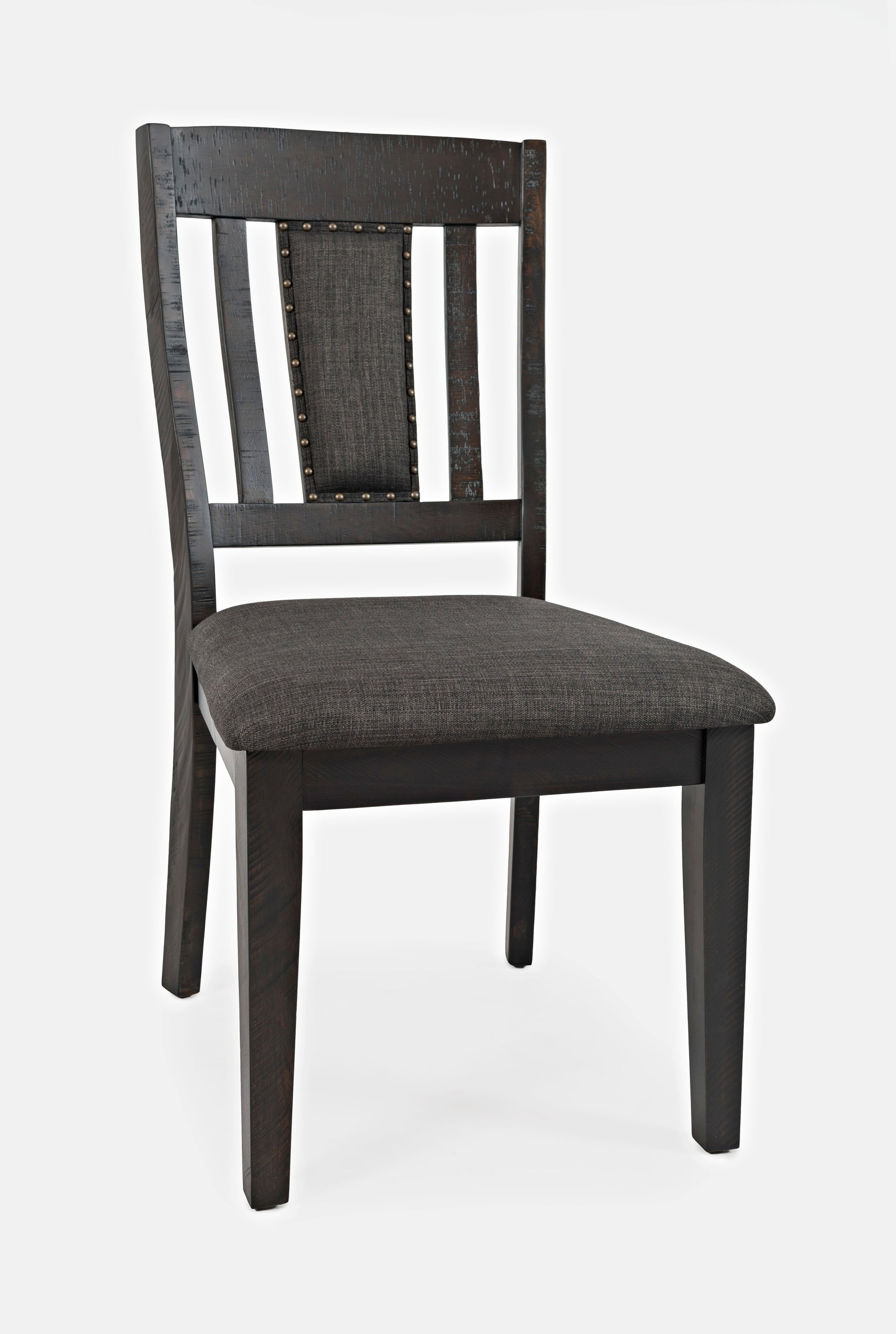 American Rustics Gray/Brown Uph Slatback Chair (Set of 2) - Ornate Home