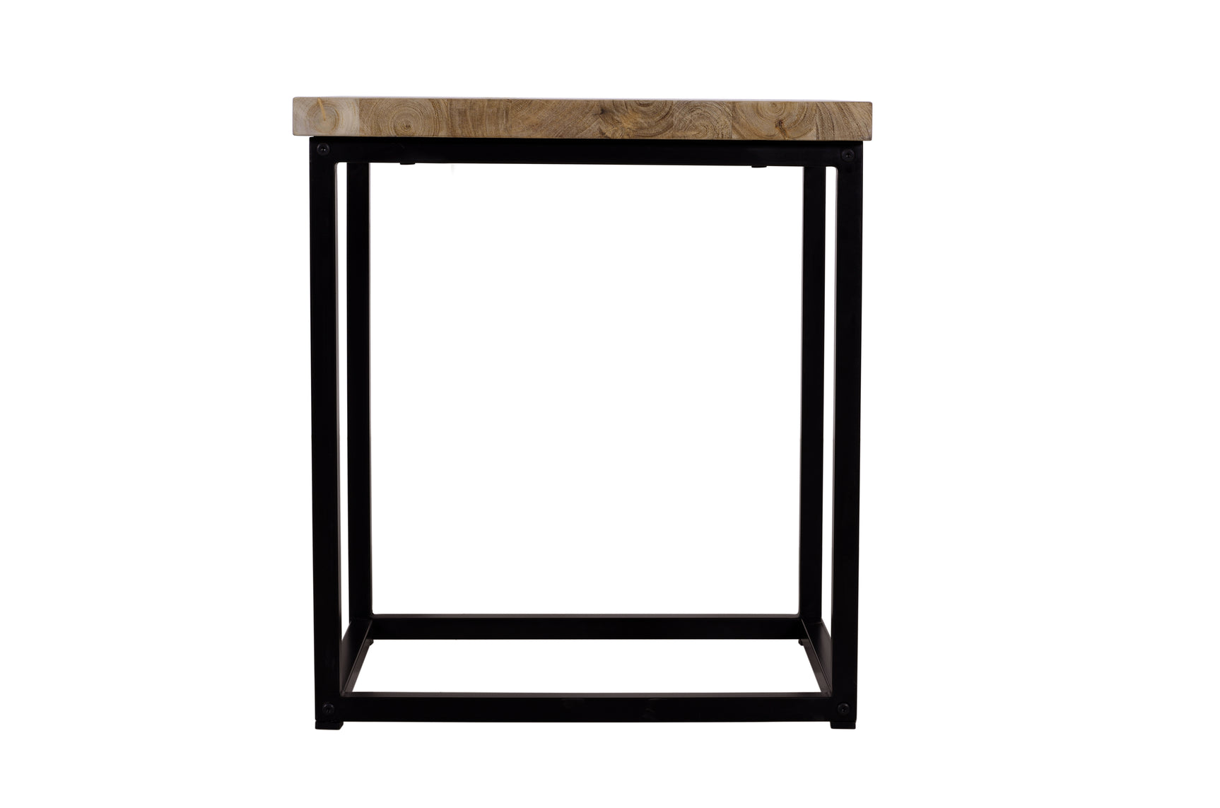 Ames Natural/Black Chairside Table - Ornate Home