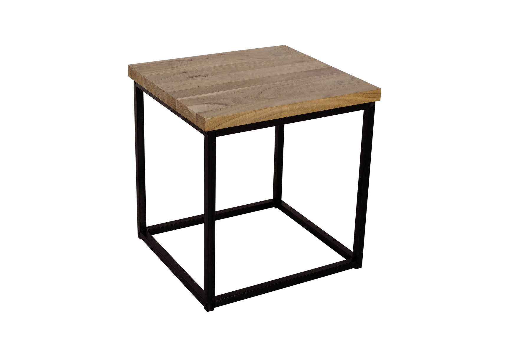 Ames Natural/Black End Table - Ornate Home