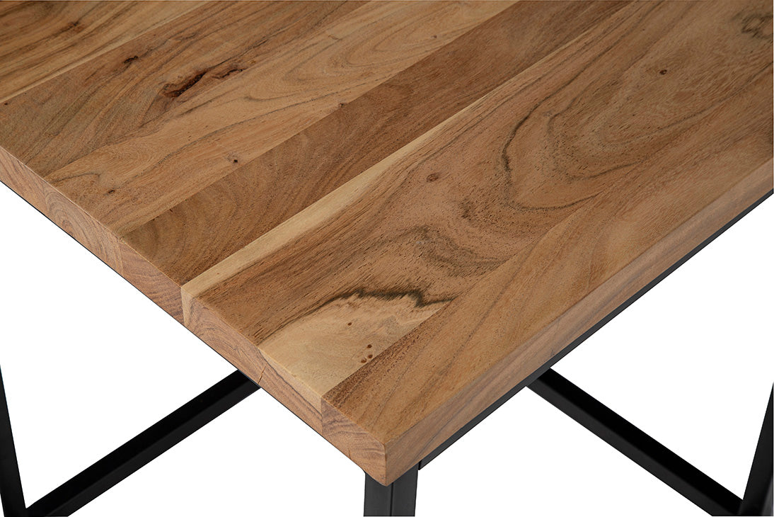 Ames Natural/Black Rectangle Cocktail Table - Ornate Home