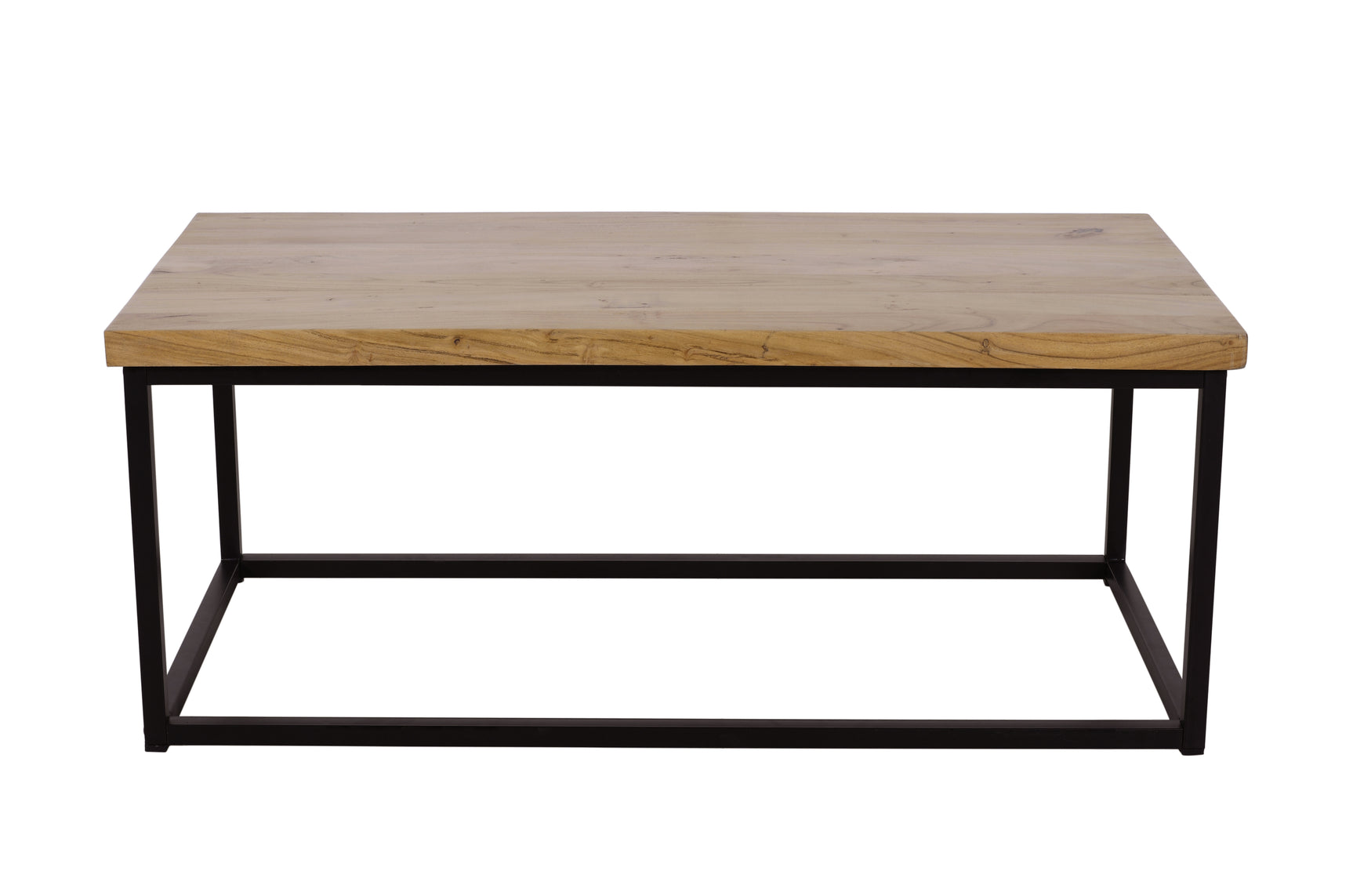 Ames Natural/Black Rectangle Cocktail Table - Ornate Home