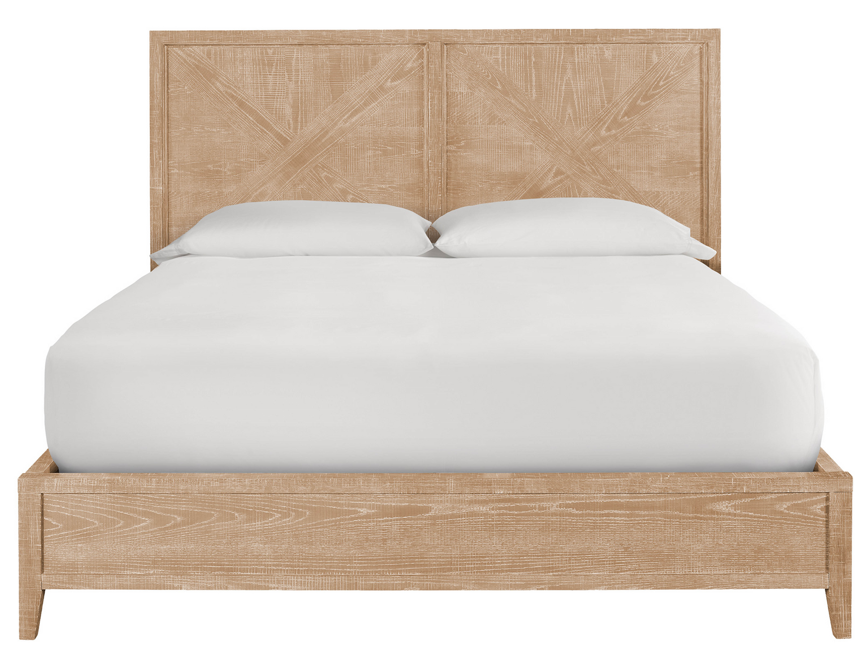 Ames Rustic Natural Oak King Bed - Ornate Home