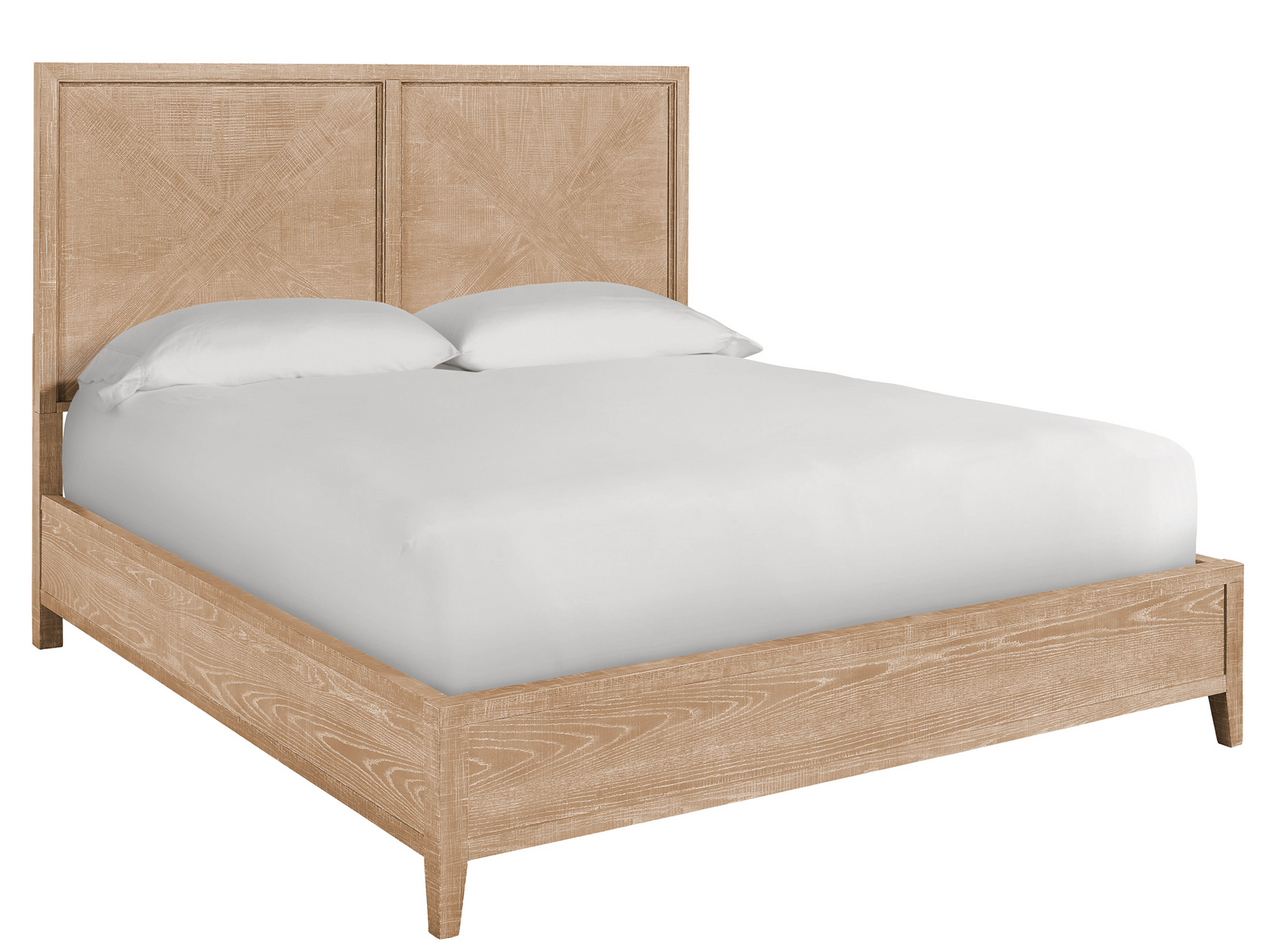 Ames Rustic Natural Oak King Bed - Ornate Home