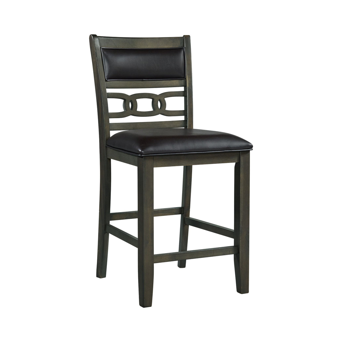 Amherst Grey Counter Side Chair with PU Cushion (Set of 2) - Ornate Home