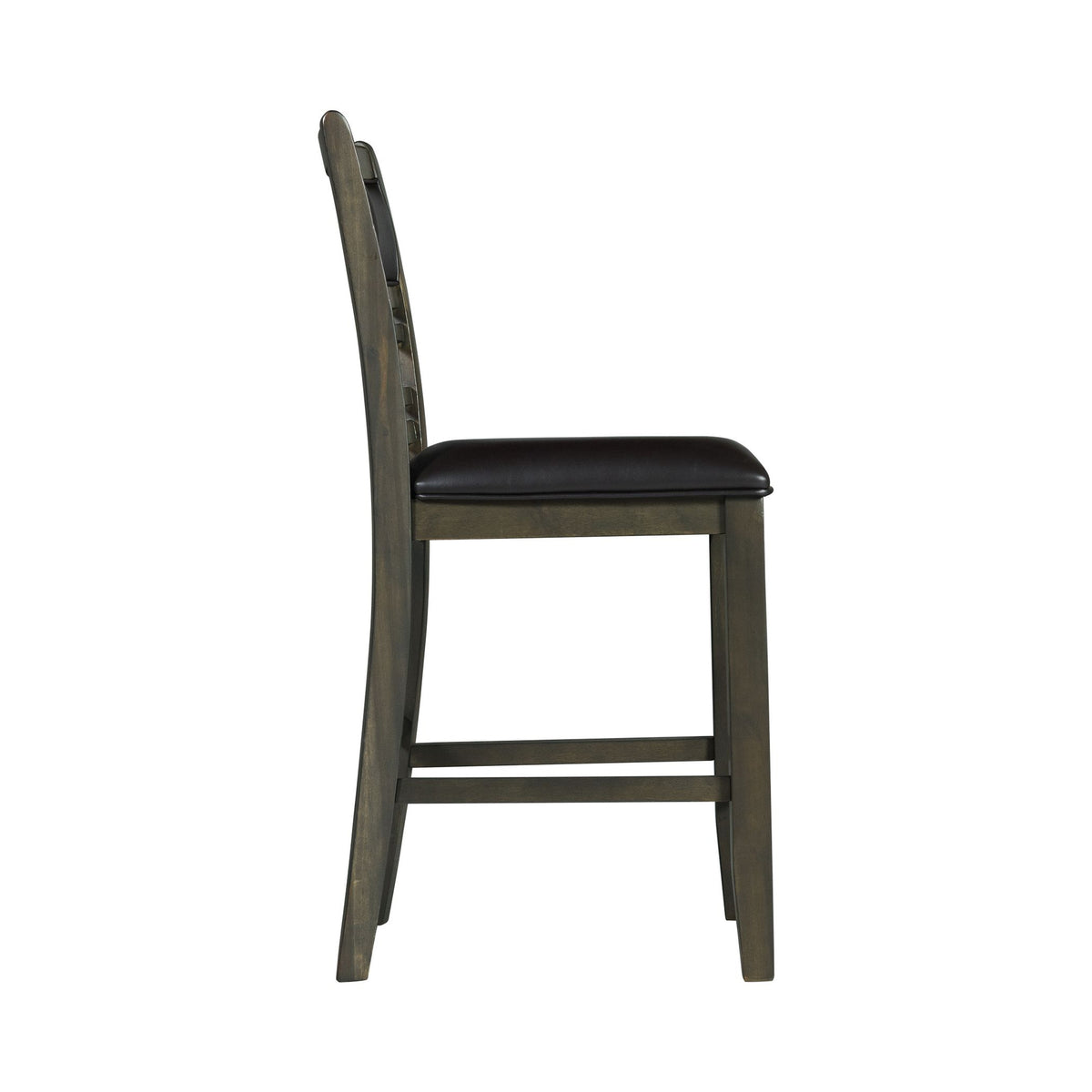 Amherst Grey Counter Side Chair with PU Cushion (Set of 2) - Ornate Home
