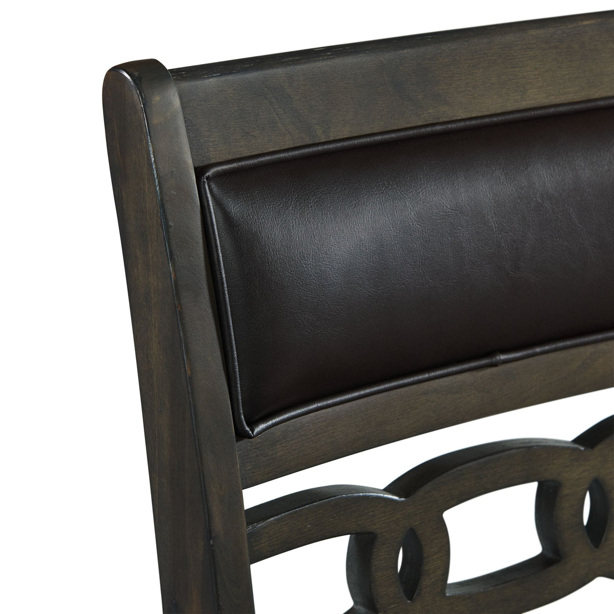 Amherst Grey Counter Side Chair with PU Cushion (Set of 2) - Ornate Home