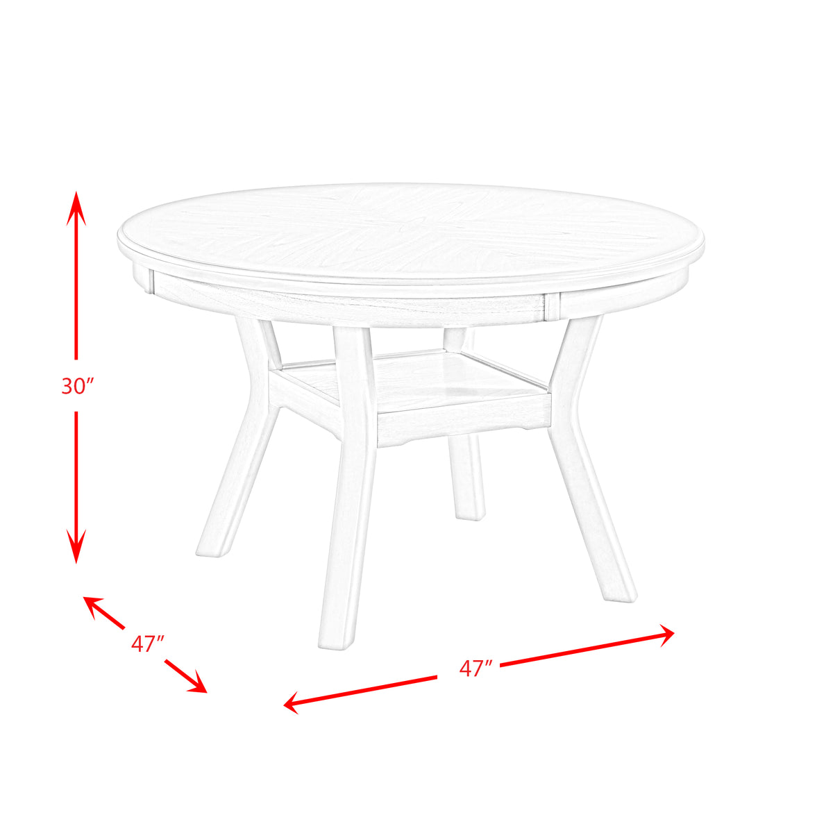 Amherst Grey Dining Table with Wood Leg - Ornate Home