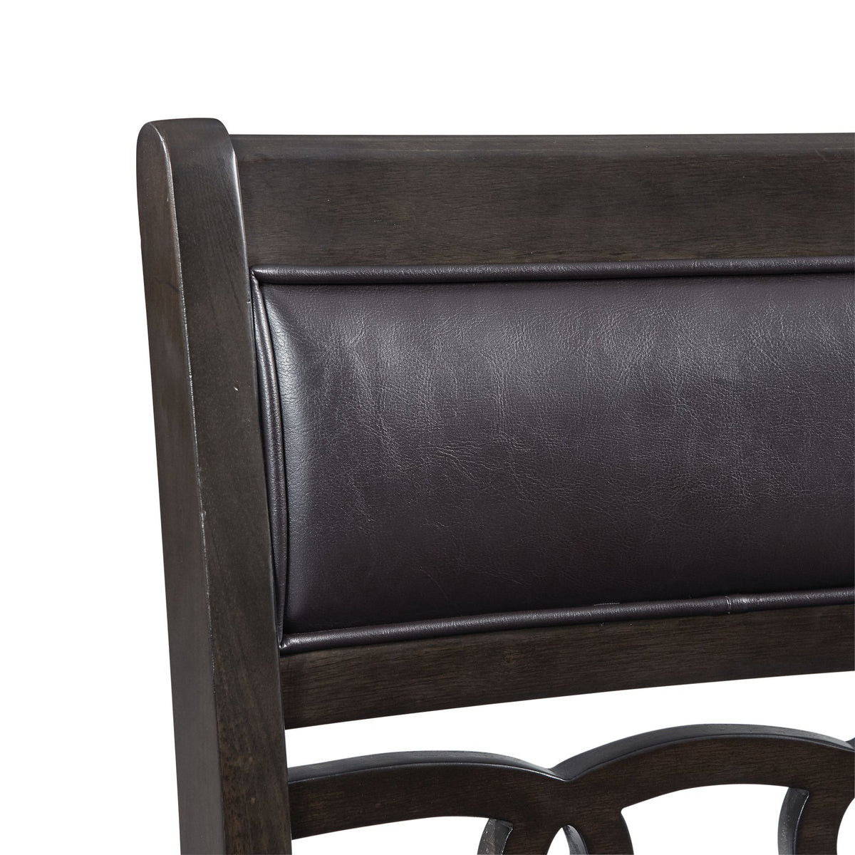 Amherst Walnut Counter Side Chair with PU Cushion (Set of 2) - Ornate Home