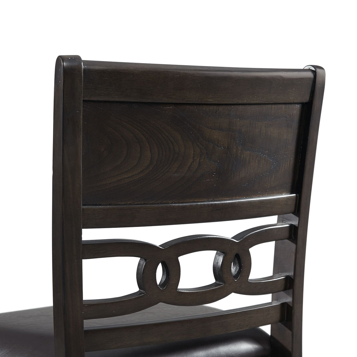 Amherst Walnut Counter Side Chair with PU Cushion (Set of 2) - Ornate Home