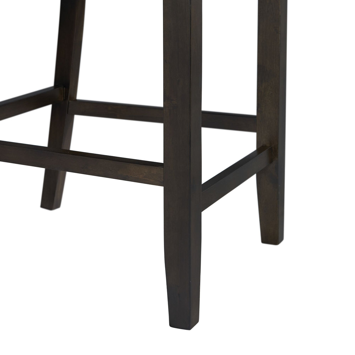 Amherst Walnut Counter Side Chair with PU Cushion (Set of 2) - Ornate Home