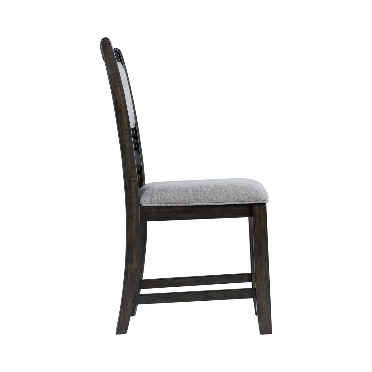 Amherst Walnut Dining Side Chair with Fabric Cushion (Set of 2) - Ornate Home
