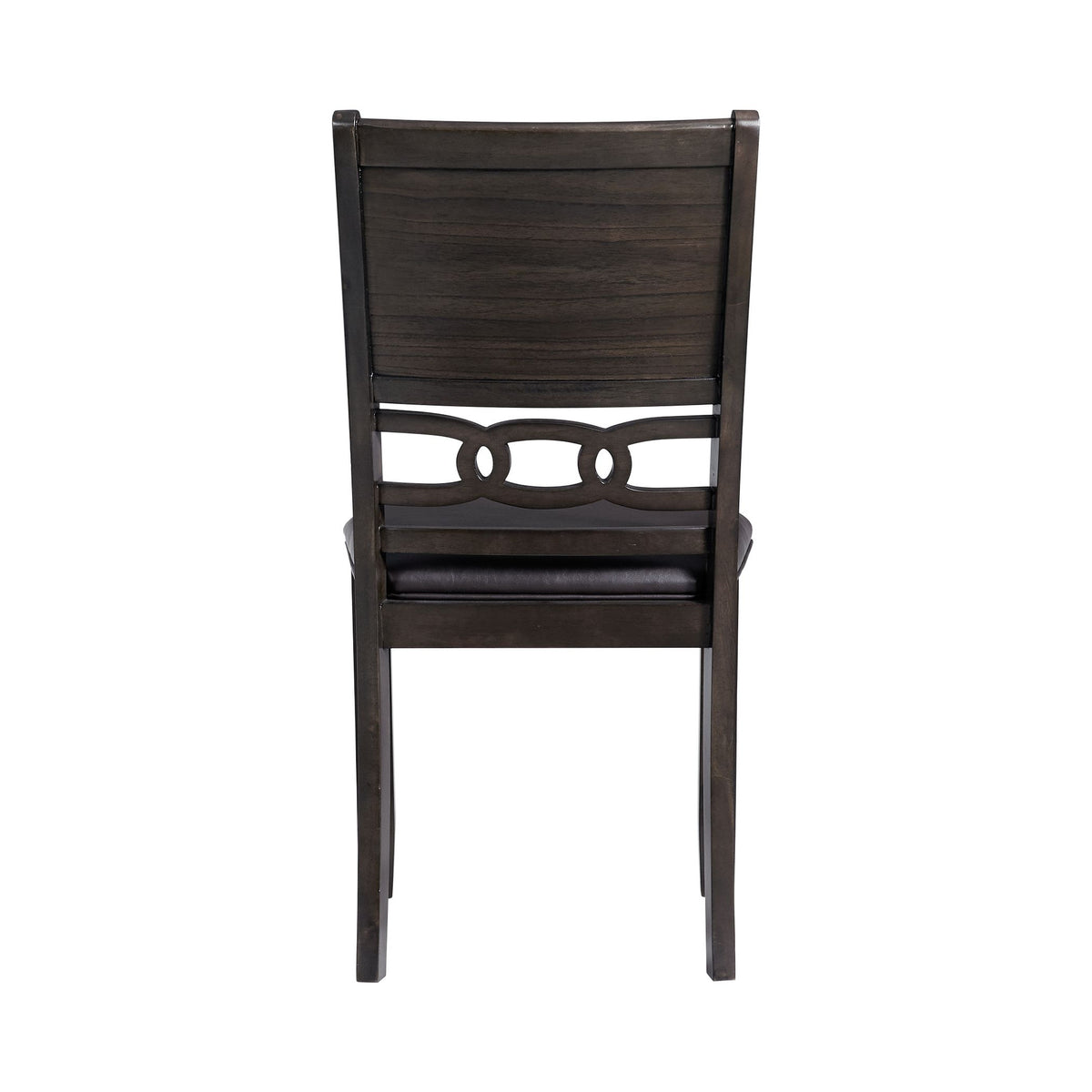Amherst Walnut Dining Side Chair with PU Cushion Side Stretcher (Set of 2) - Ornate Home