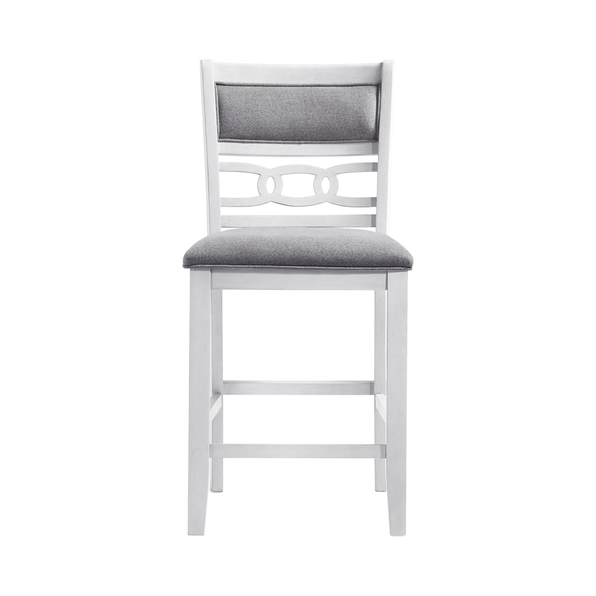 Amherst White Counter Side Chair with Fabric Cushion (Set of 2) - Ornate Home