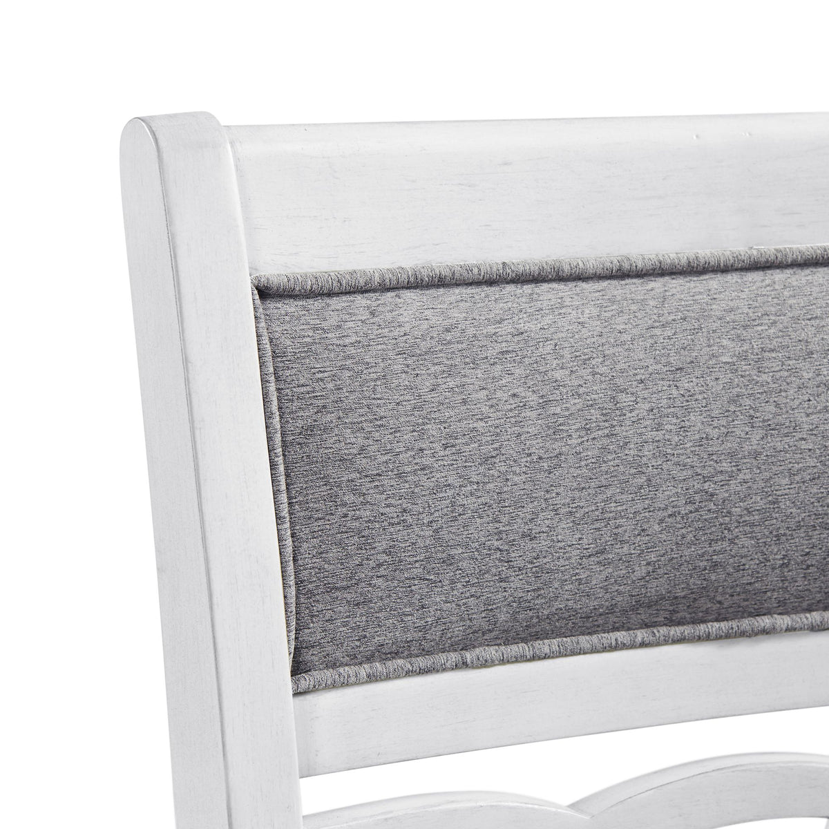 Amherst White Counter Side Chair with Fabric Cushion (Set of 2) - Ornate Home