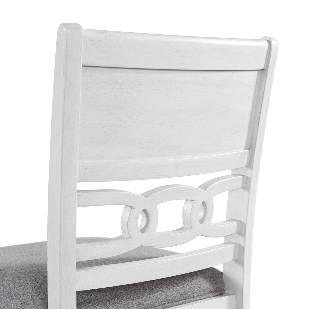 Amherst White Counter Side Chair with Fabric Cushion (Set of 2) - Ornate Home