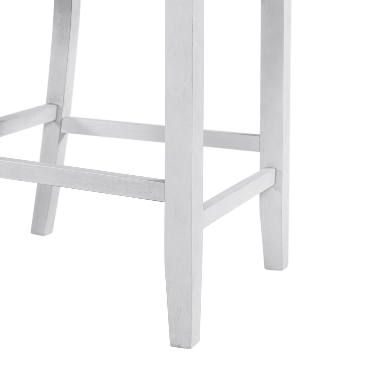 Amherst White Counter Side Chair with Fabric Cushion (Set of 2) - Ornate Home