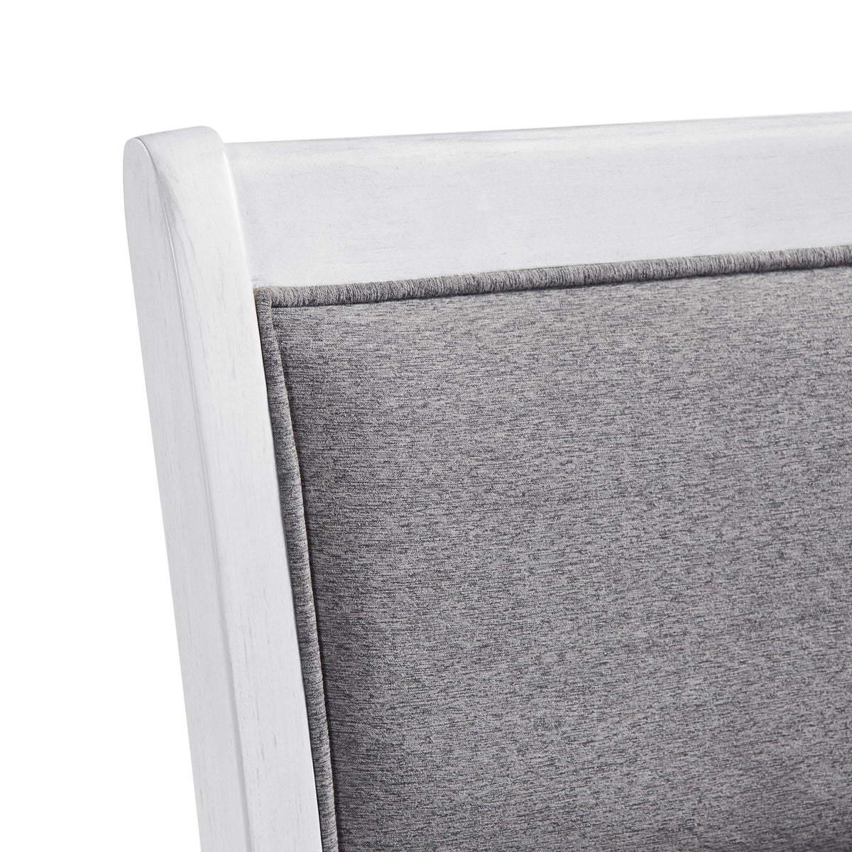 Amherst White Dining Side Chair with Fabric Cushion Side Stretcher (Set of 2) - Ornate Home
