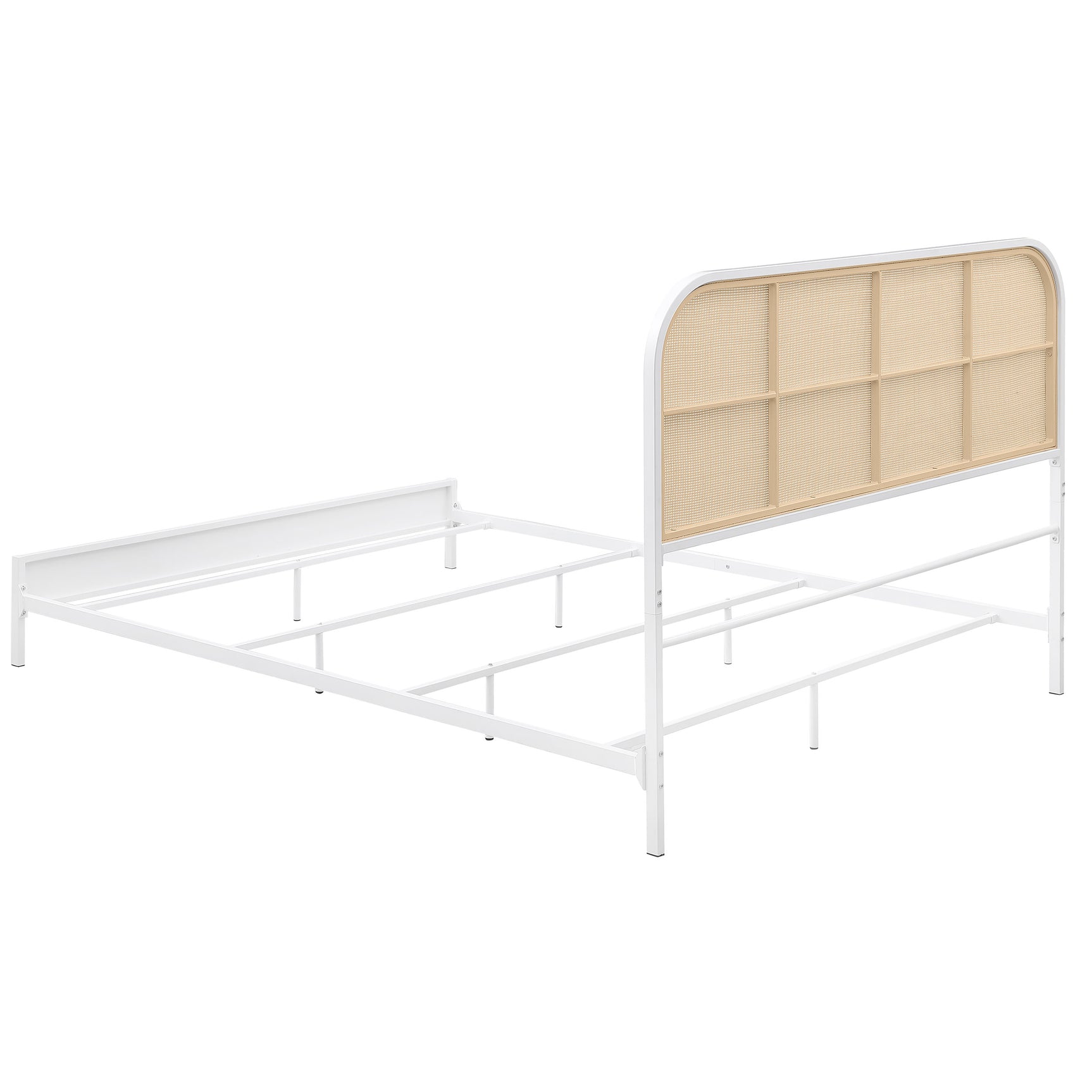 Amherst White Radio Weave Queen Bed - Ornate Home