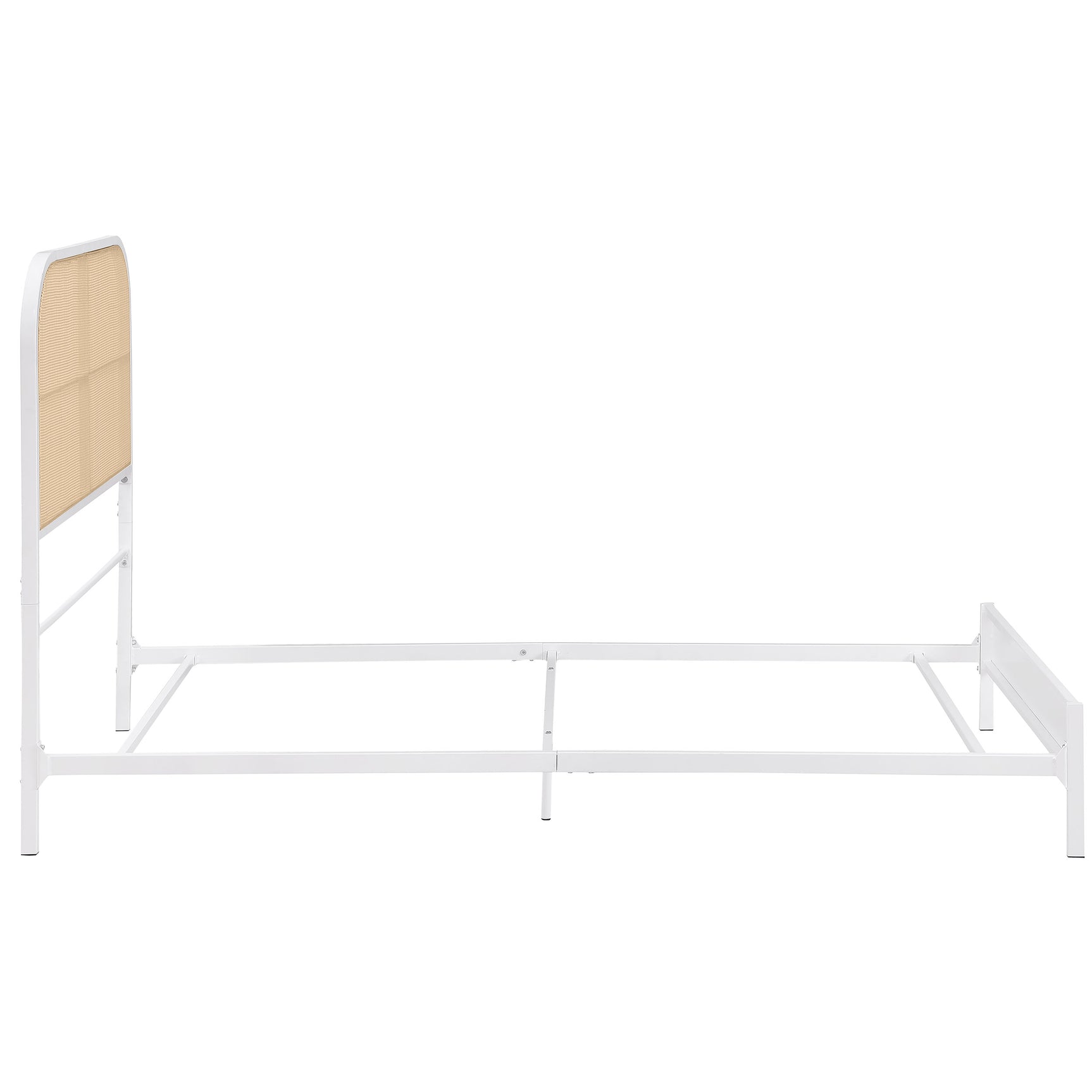 Amherst White Radio Weave Twin Bed - Ornate Home