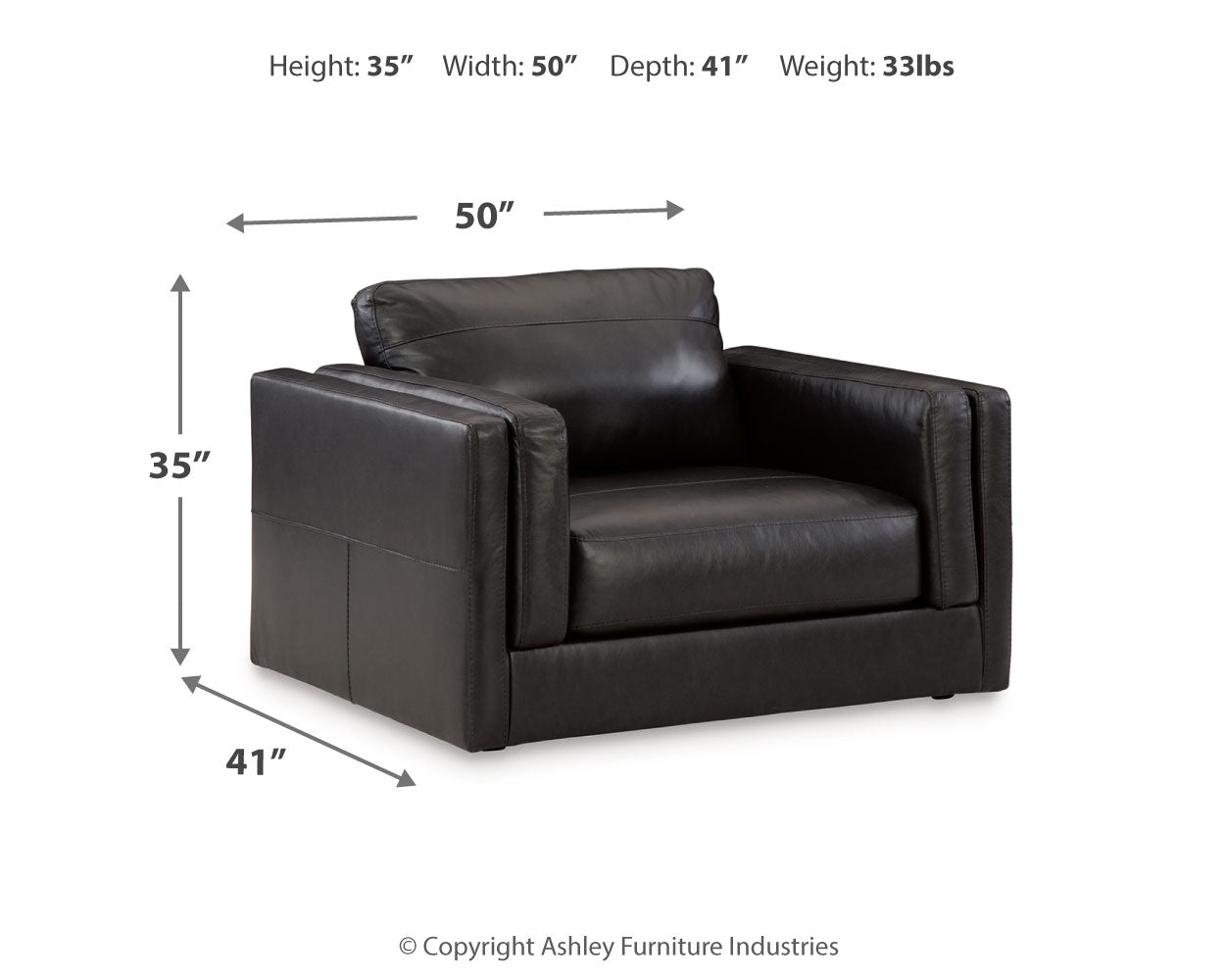 Amiata Black Sofa and Oversized Chair (Online Special Price) - Ornate Home