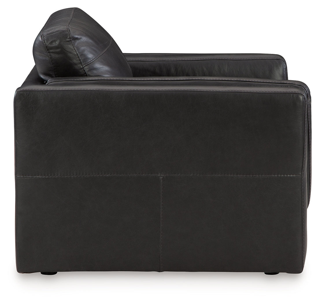 Amiata Black Sofa and Oversized Chair (Online Special Price) - Ornate Home