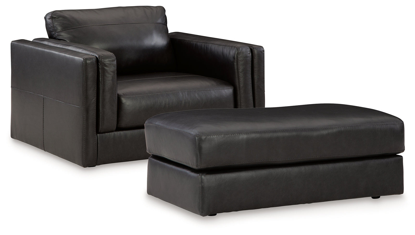 Amiata Onyx Oversized Chair and Ottoman - Ornate Home