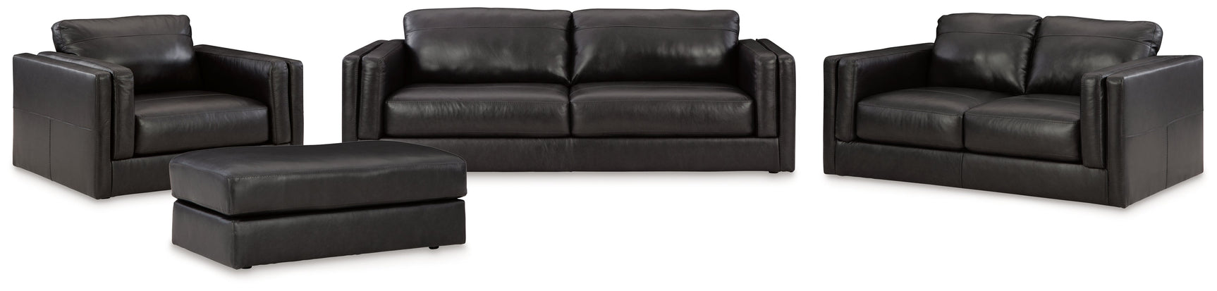 Amiata Onyx Sofa, Loveseat, Oversized Chair and Ottoman (Online Special Price) - Ornate Home