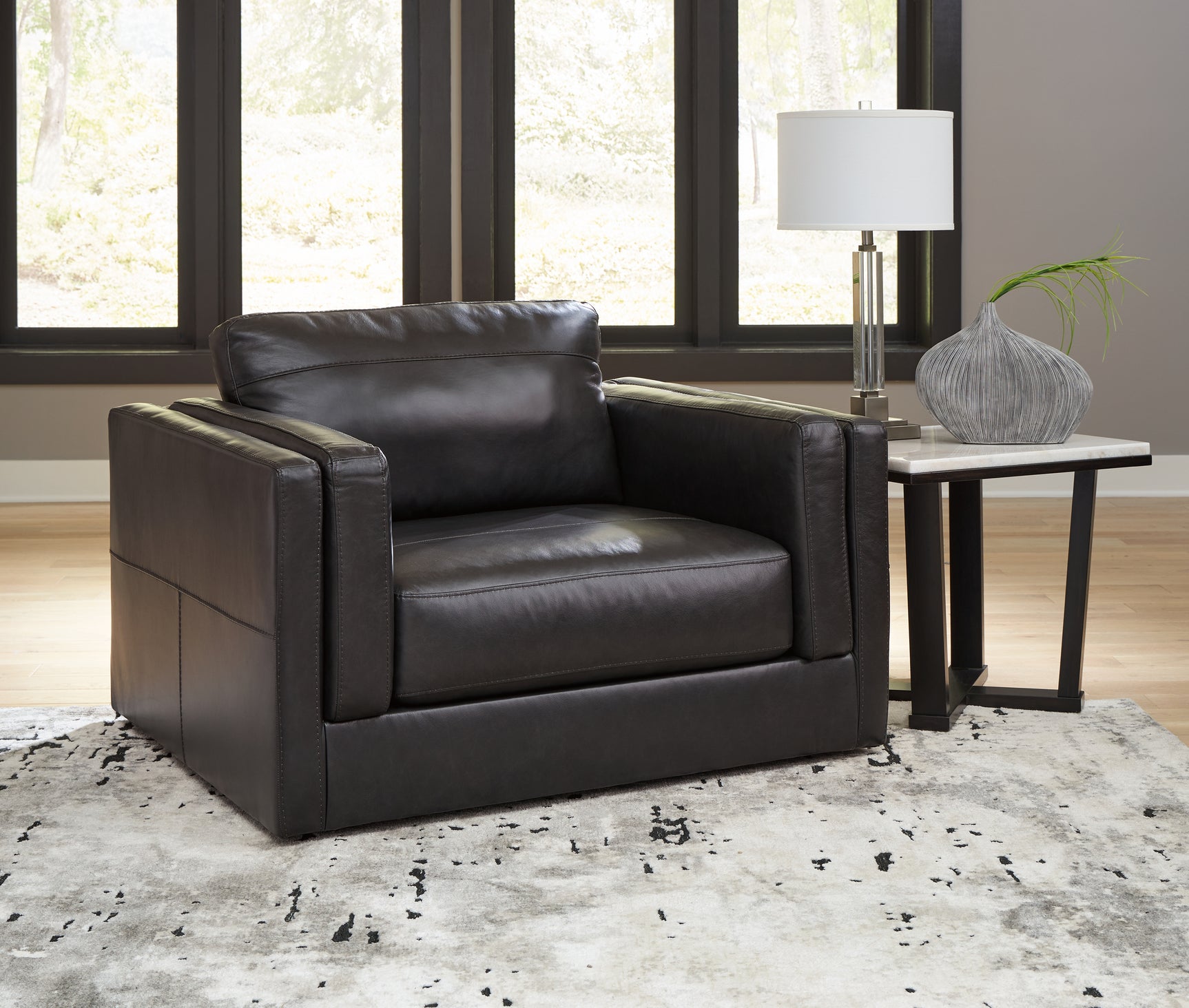 Amiata Onyx Sofa, Loveseat, Oversized Chair and Ottoman - Ornate Home
