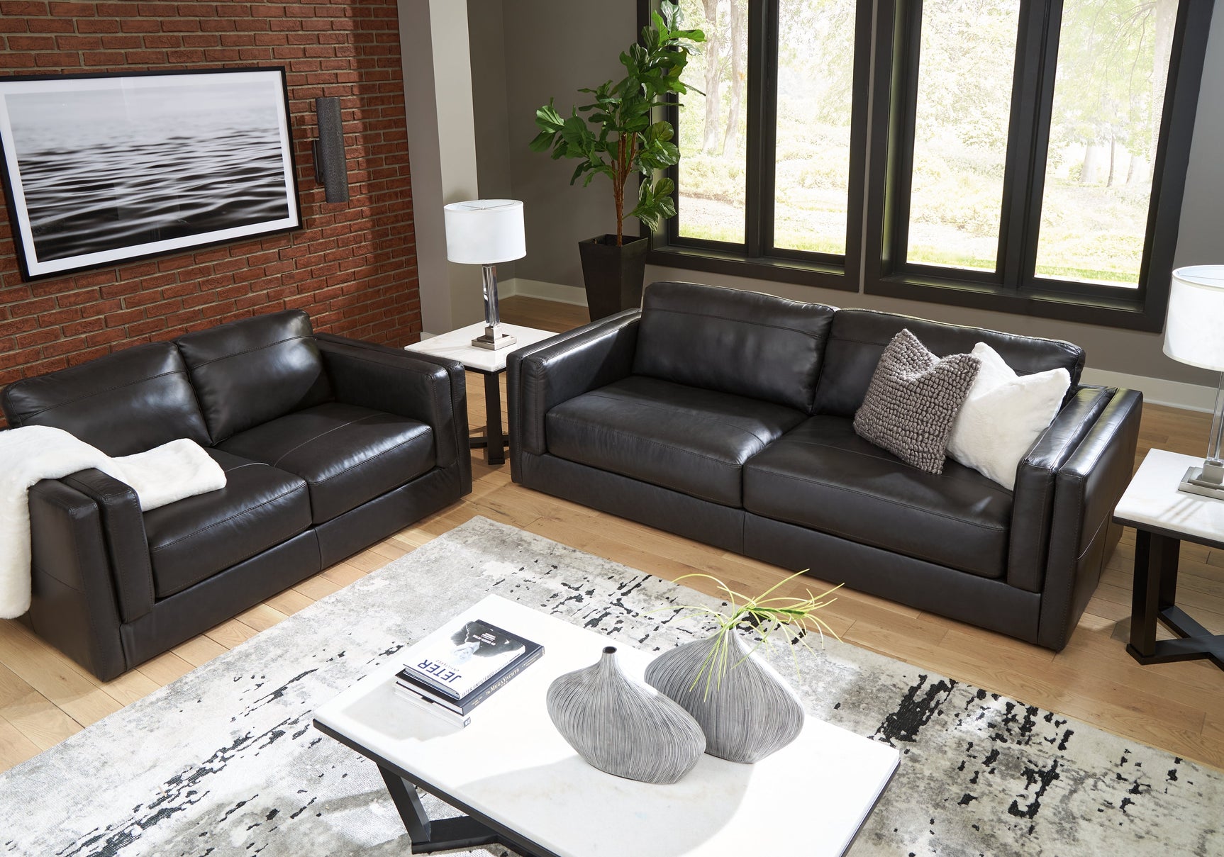 Amiata Onyx Sofa and Loveseat (Online Special Price) - Ornate Home